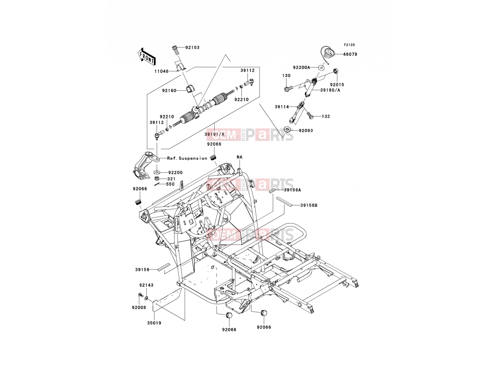 Frame - Kawasaki MULE 610 4x4 (KAF400A7F) 2007