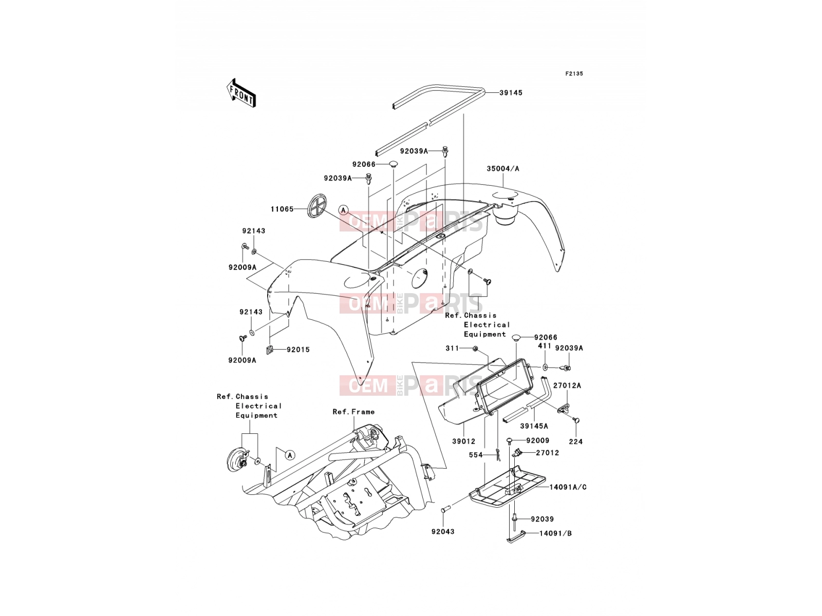 Front Box - Kawasaki MULE 610 4x4 (KAF400A9F) 2009