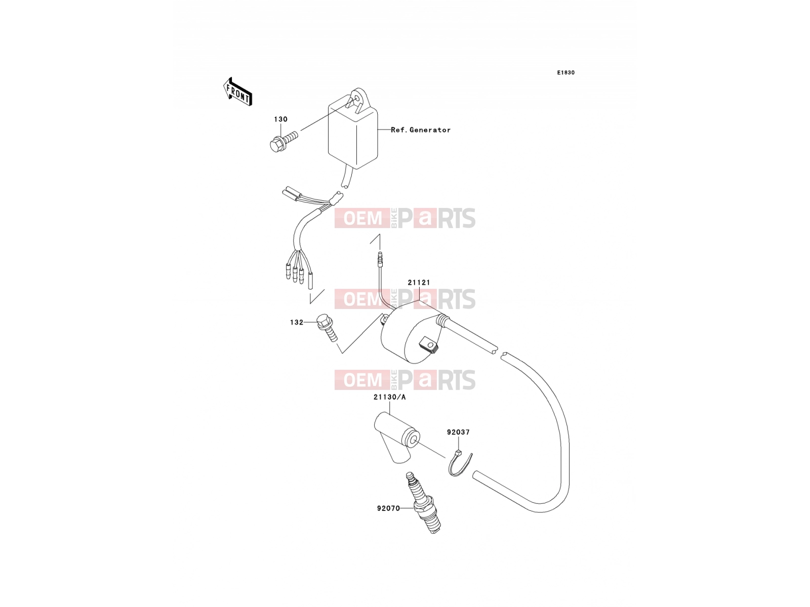Ignition System - Kawasaki KX500 (KX500-E12) 2000