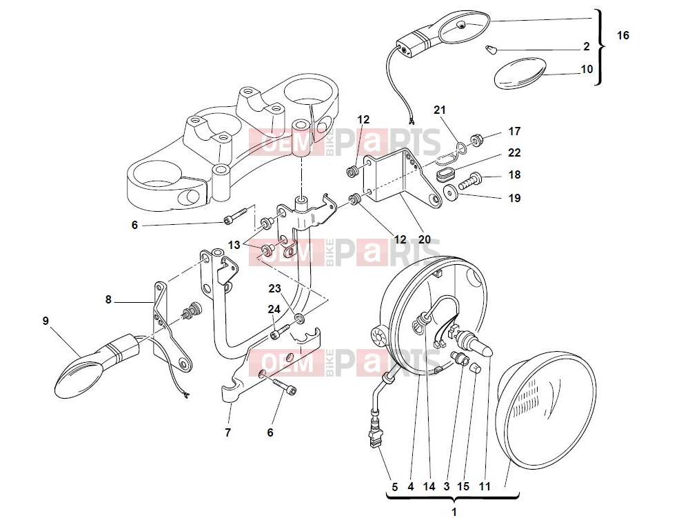 FRONT HEAD-LIGHT - Ducati Monster 1000 S 2004