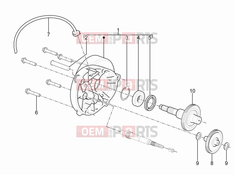 PIAGGIO Fly 50 2T Engine » Reduction unit