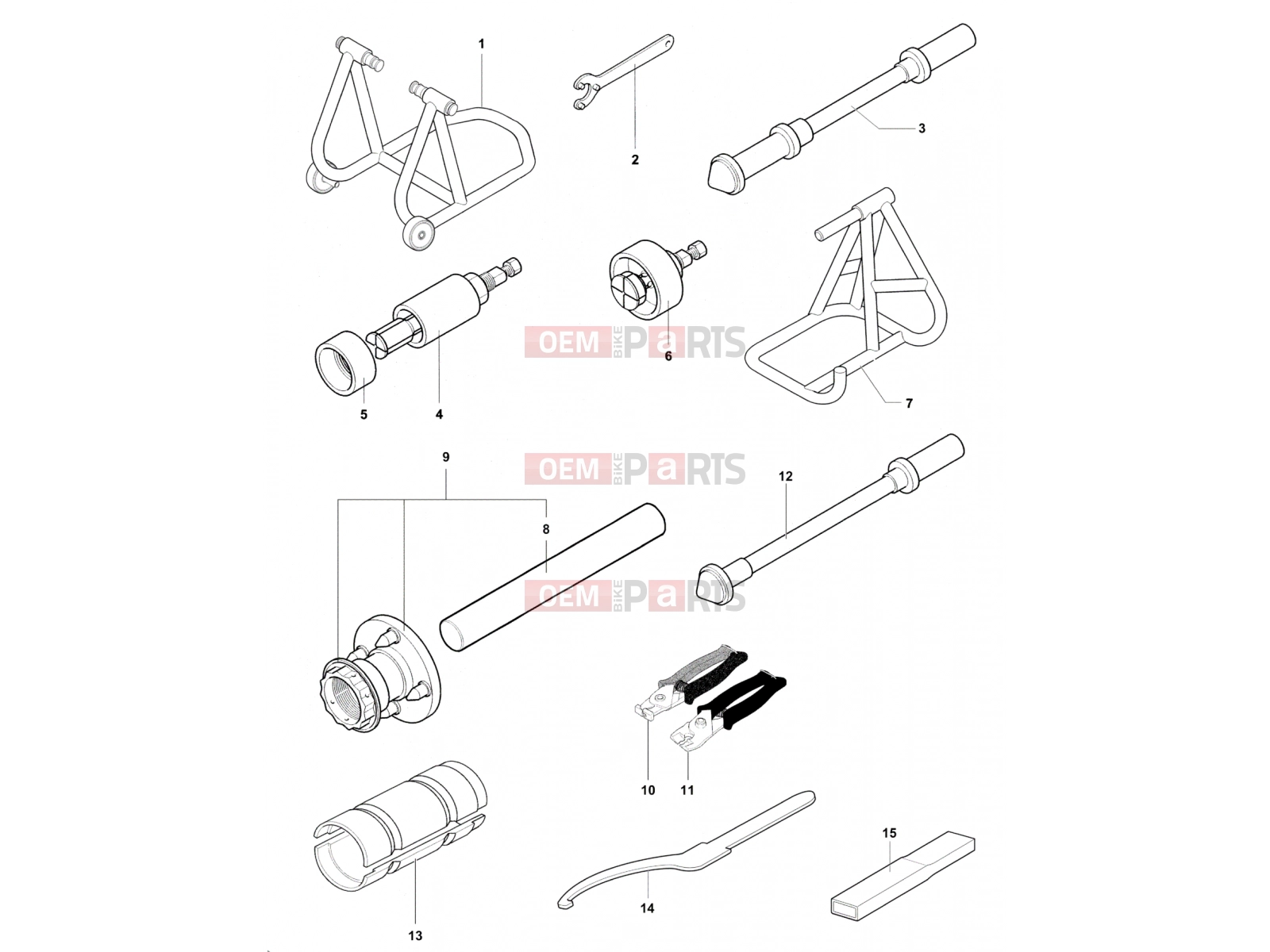 MV Agusta Brutale 800 <2016 Service Tools Frame 1