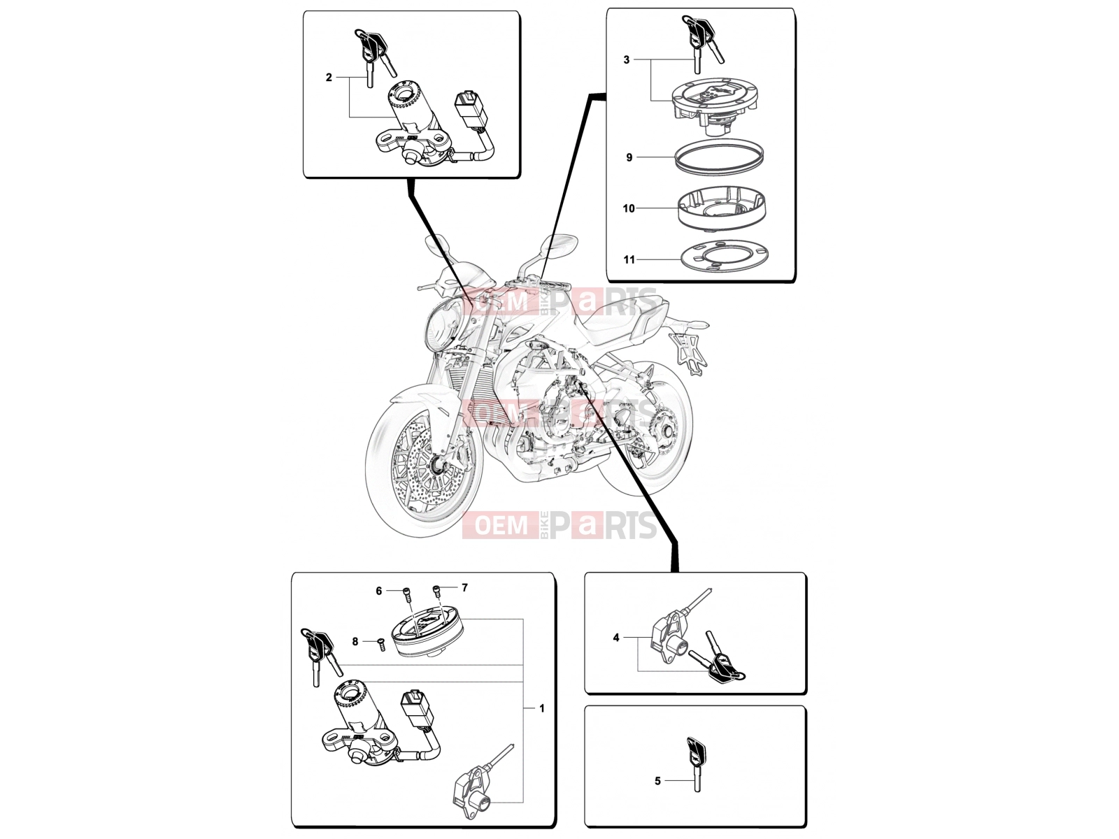 MV Agusta Brutale 800 RR Locks
