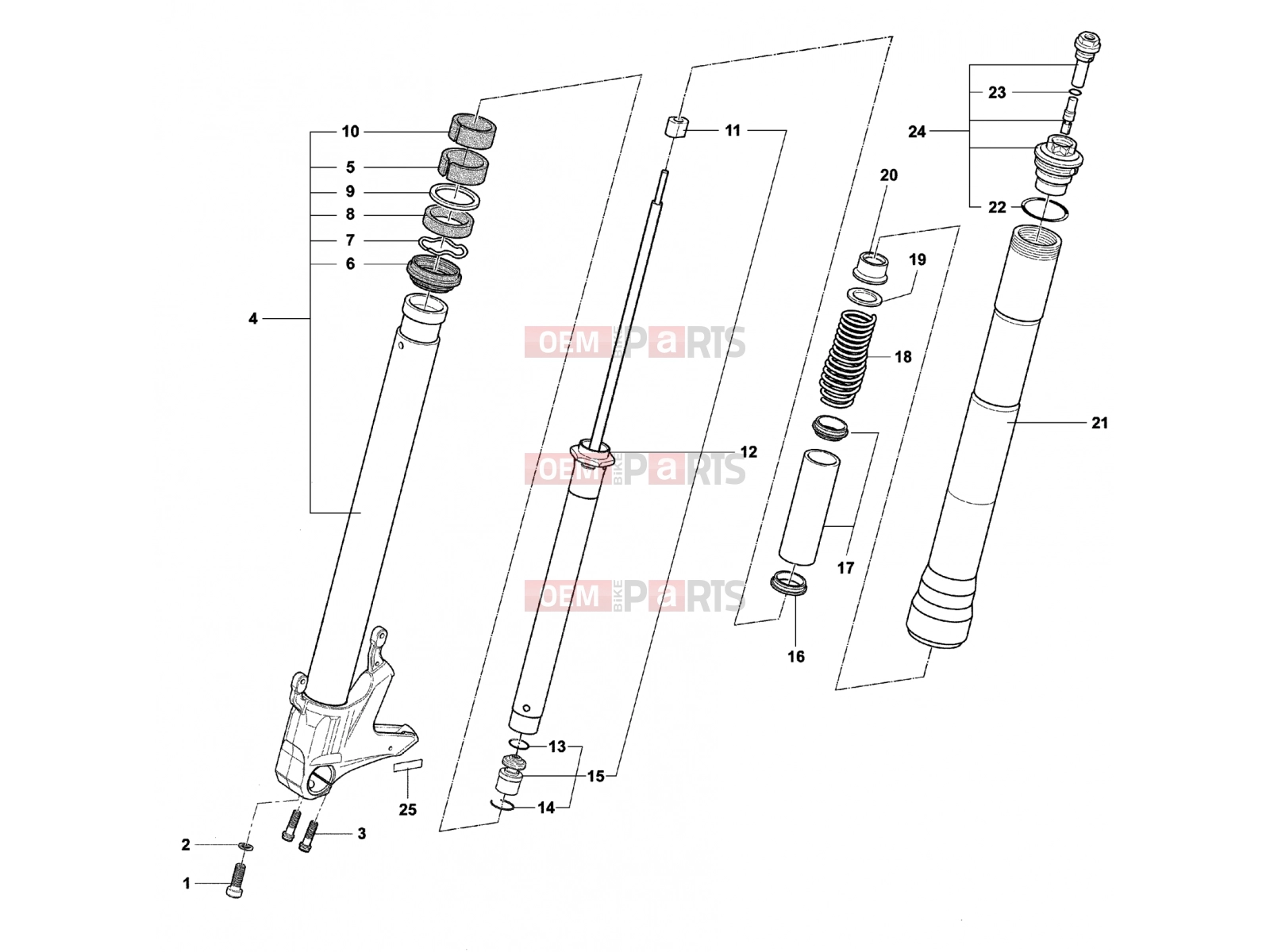 MV Agusta Brutale 989 Front Fork Left (989R)