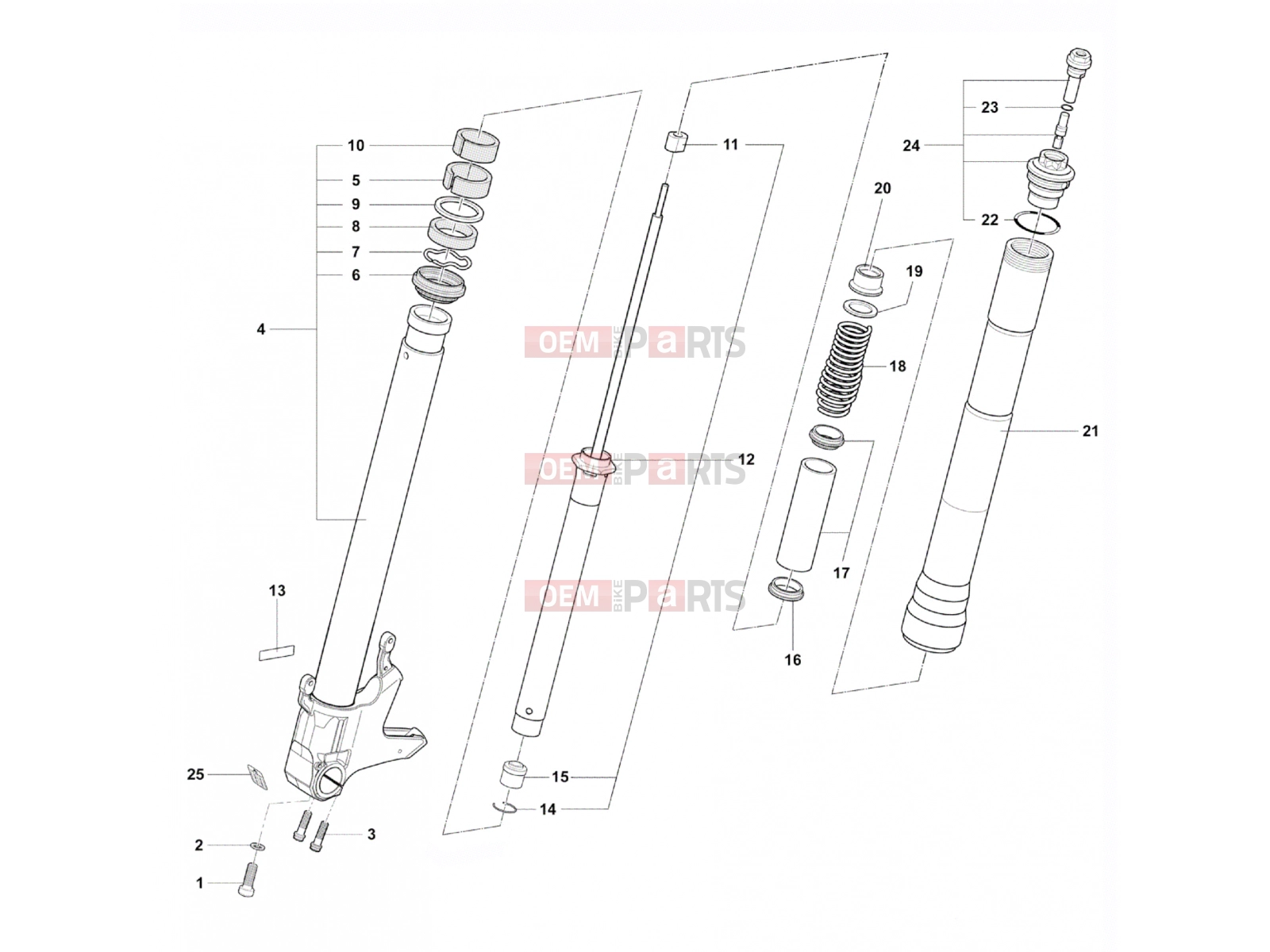 MV Agusta Brutale 1090 RR 2012 Front Fork Right