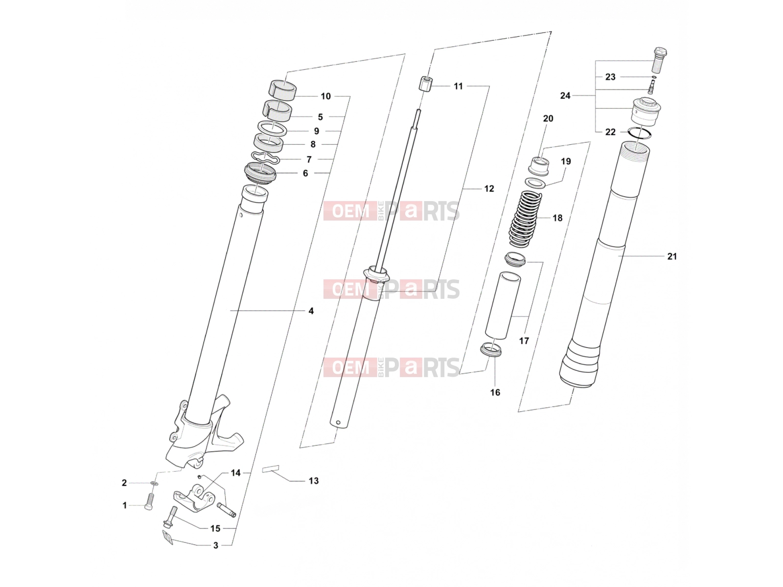 MV Agusta 2013-2015 F4 RR Front Fork Left