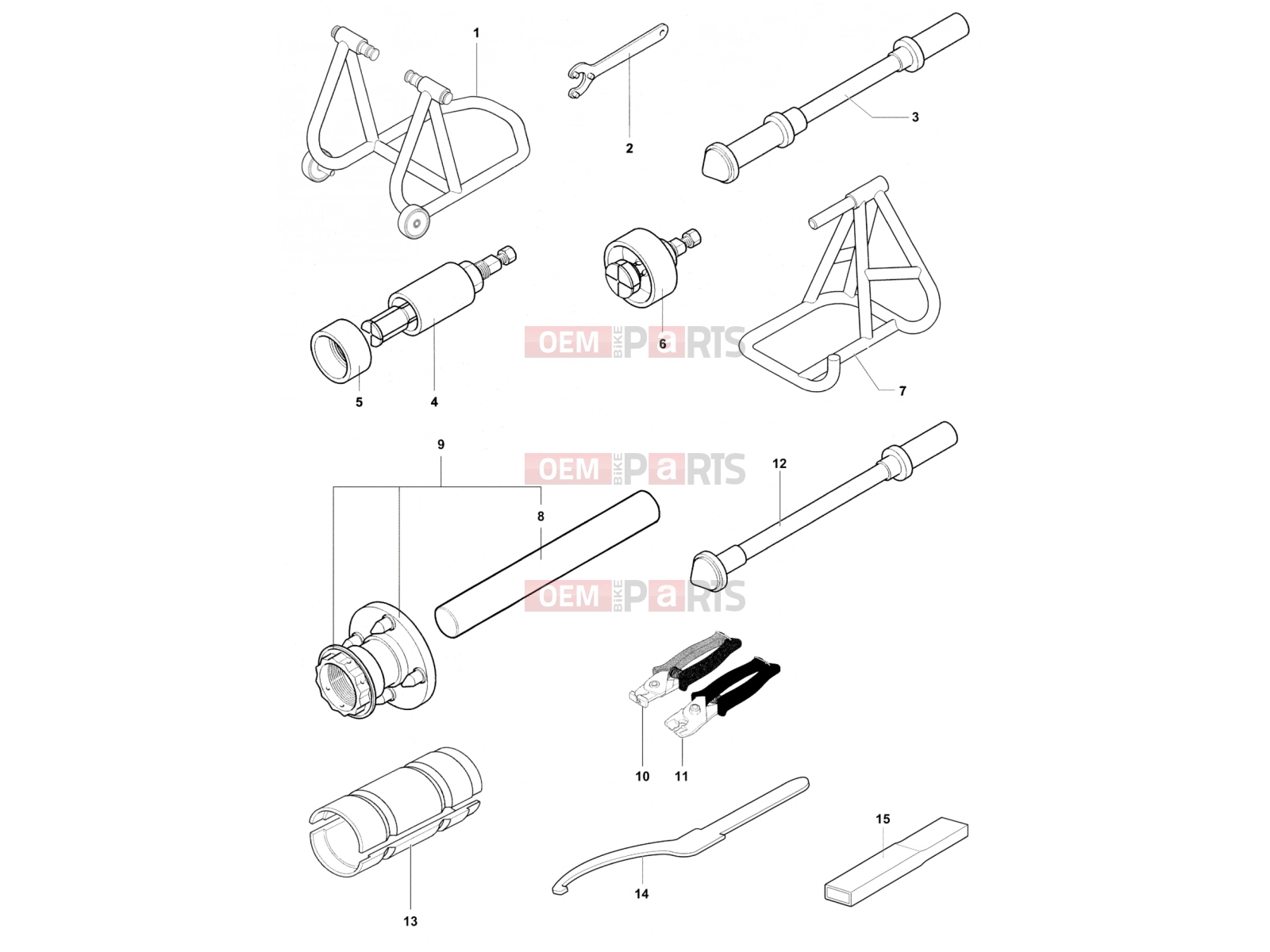 MV Agusta Stradale 800 Service Tools Frame 1