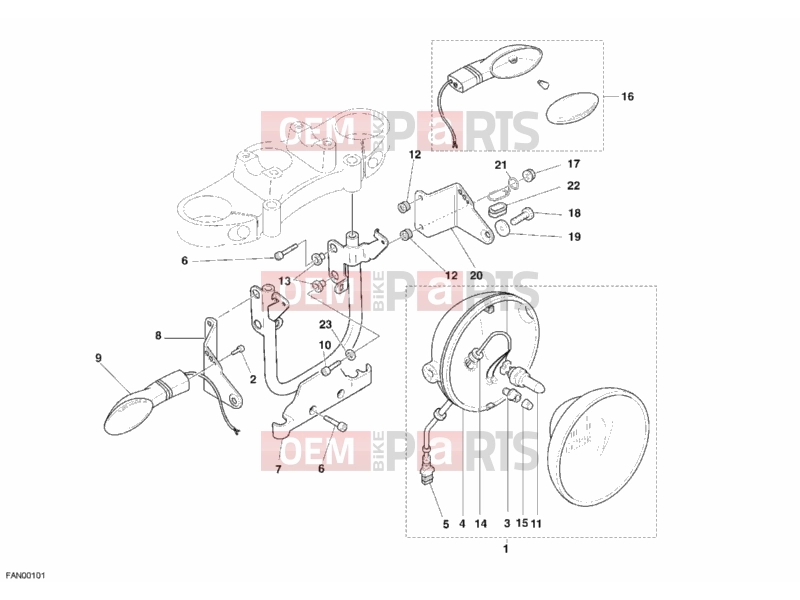 DUCATI 2006 Monster 620 Dark HEADLIGHT » LIGHTING SYSTEM