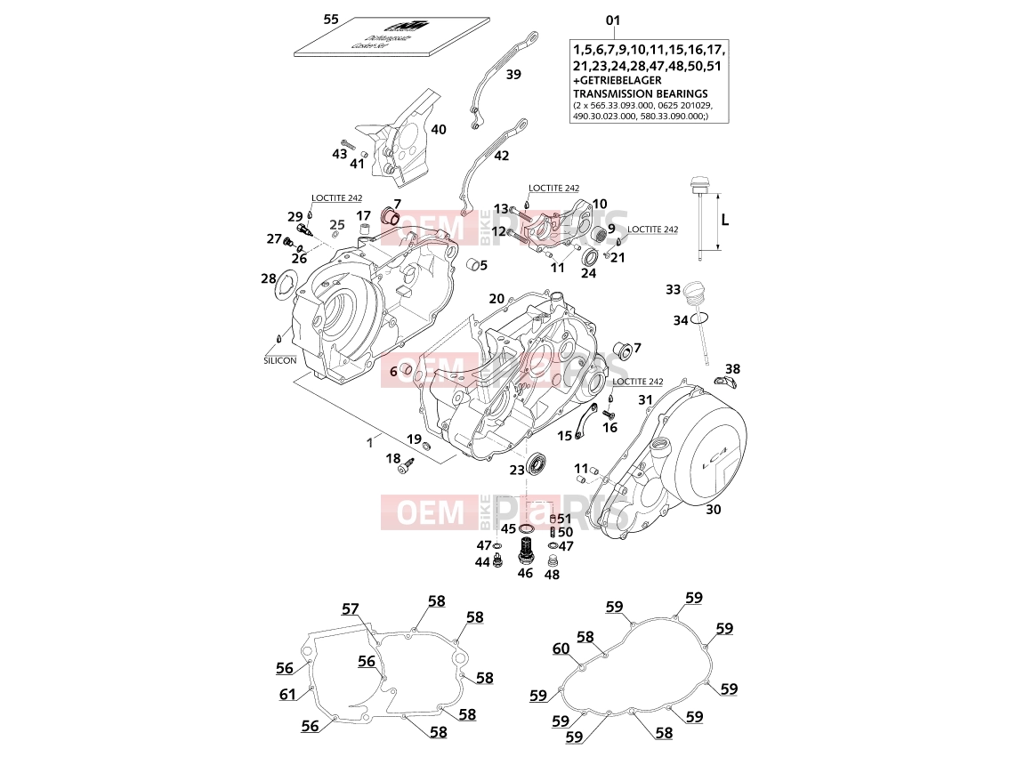 ENGINE CASE|Engine|30 - KTM 400 LC4-E (930306) [EU] 2000