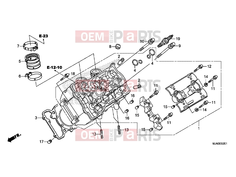 E-2-1 LEFT CYLINDER HEAD - Honda CTX1300A 2016