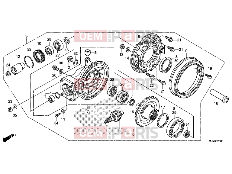 HONDA CTX1300A 2016 F-20 FINAL DRIVEN GEAR