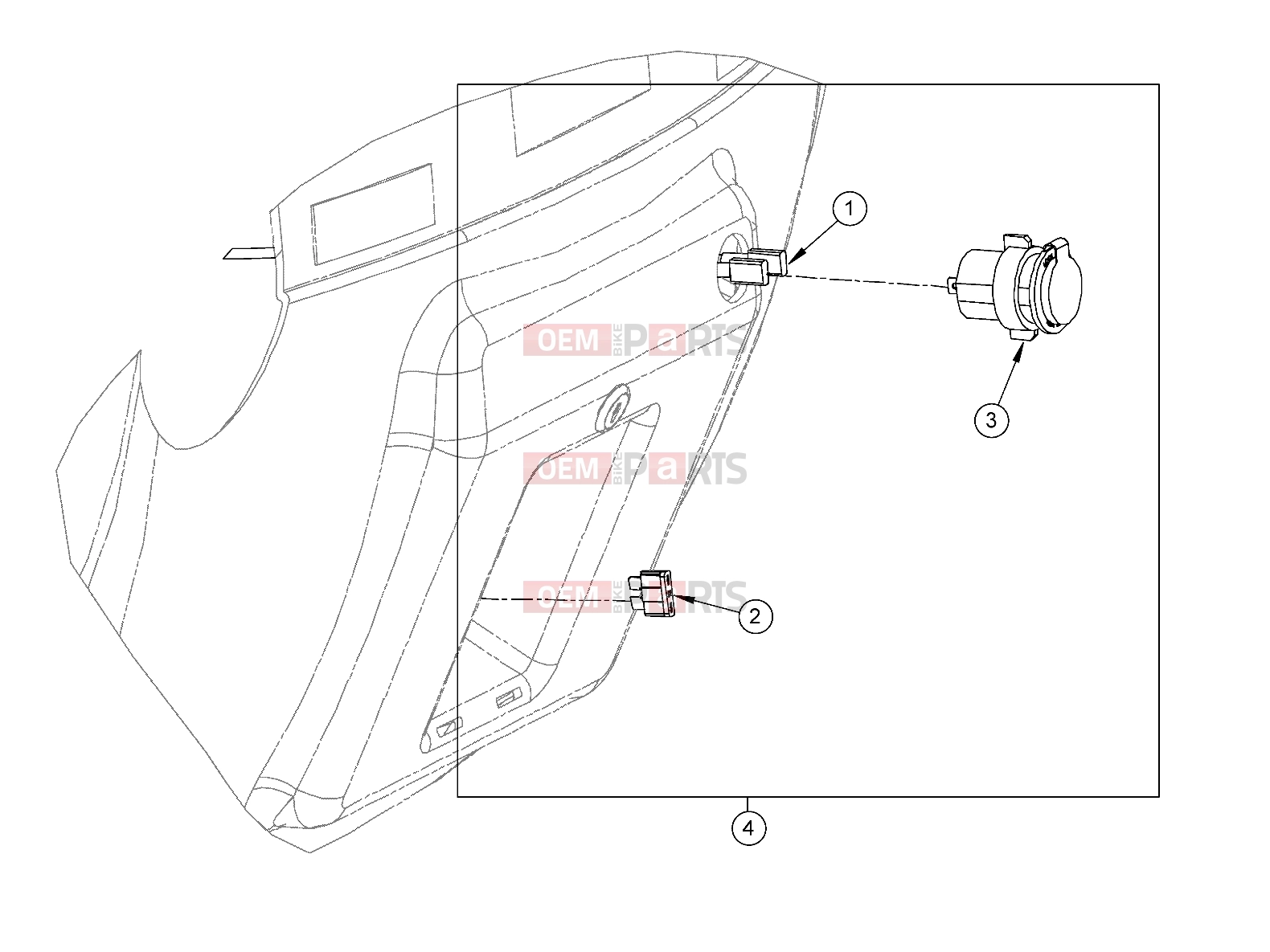 Polaris 2011 LEV GEM - e2/e4/e6/eS/eL/eLXD ELECTRICAL | ELECTRICAL, OPTIONS, ACCESSORY PLUG KIT - e2/e4/e6/eS/eL/eLXD (49GEMOPTIONS11PLUG)