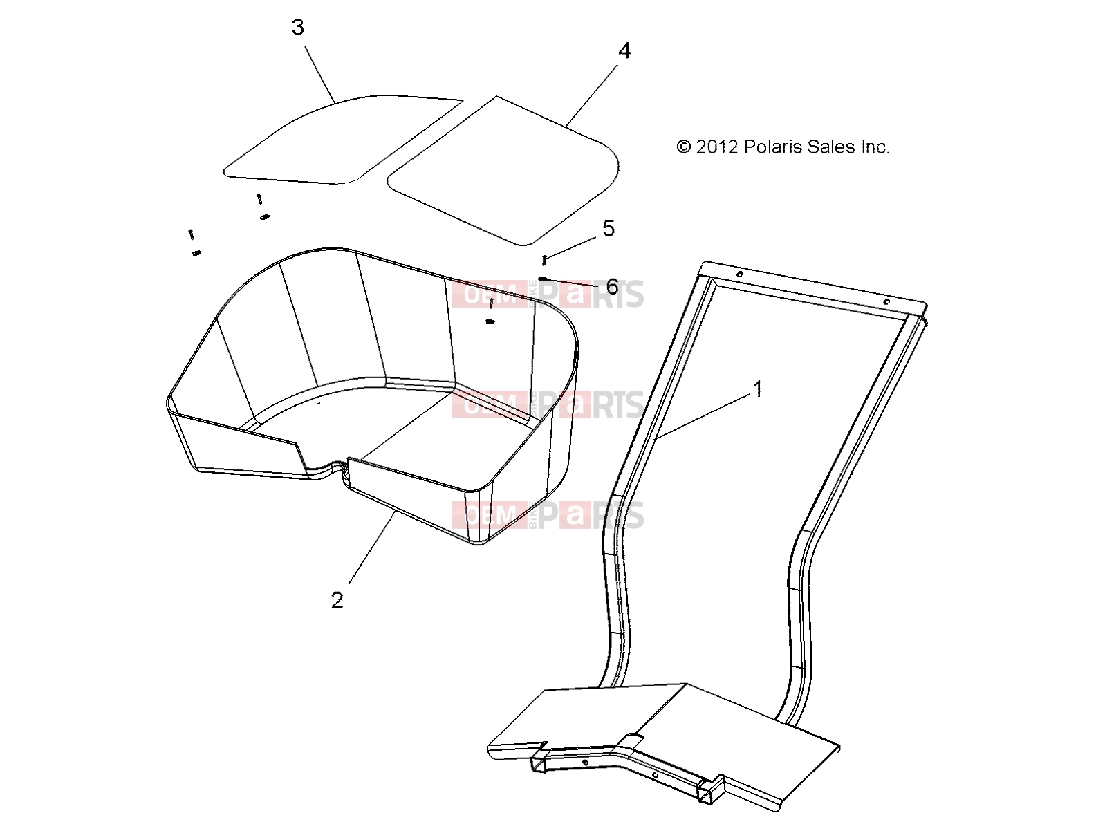 Polaris 2011 LEV GEM - e2/e4/e6/eS/eL/eLXD FRAME | FRAME, OPTIONS, LOWER FRAME LINKSBACK - e2/e4/e6 (49GEMOPTIONS11LINKSBACKE4)