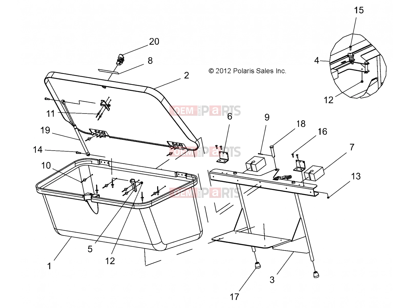 Polaris 2010 LEV GEM - E2/E4/E6/ES/EL/ELXD BODY | BODY, OPTIONS, TRUNKBACK - e2/e4/e6 (49GEMOPTIONS11TRUNKBACK)
