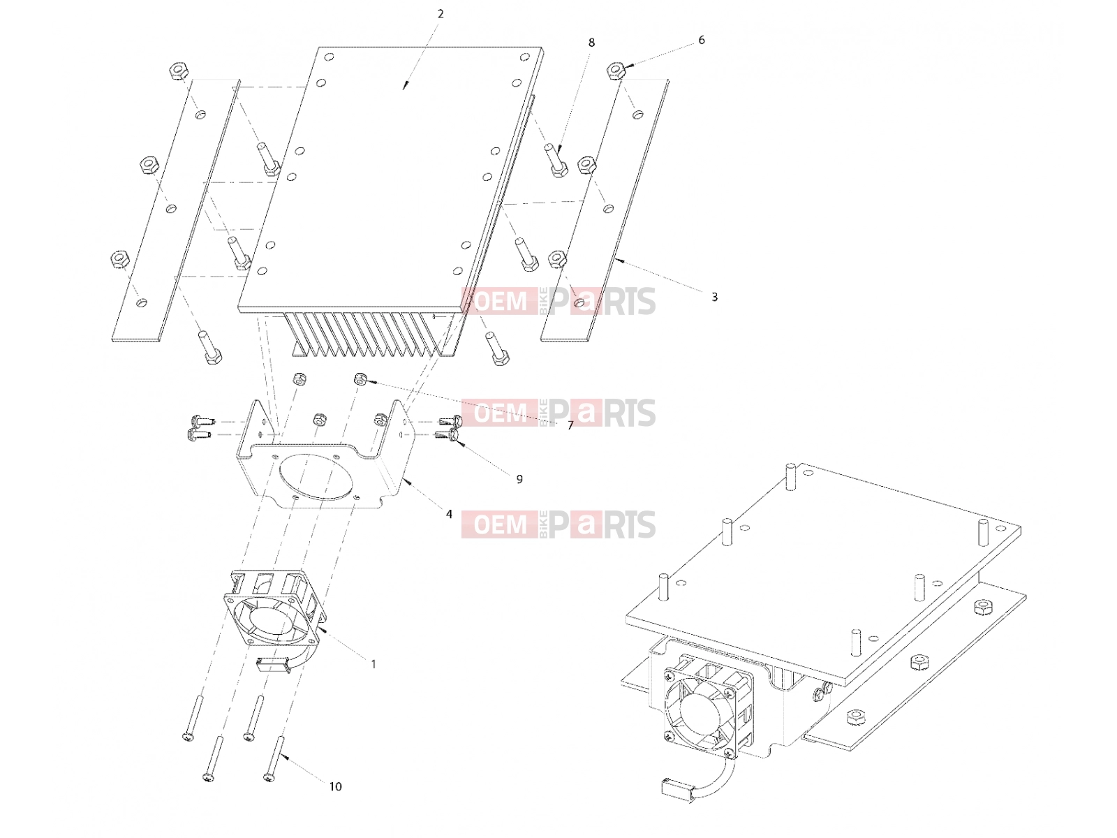 Polaris 2009 LEV GEM - E2/E4/E6/ES/EL/ELXD DRIVE LINE | DRIVE LINE, CONTROLLER WITH HEATSINK - e2/e4/e6/eS/eL/eLXD (49GEMDRIVELINE11CONTROLLER)