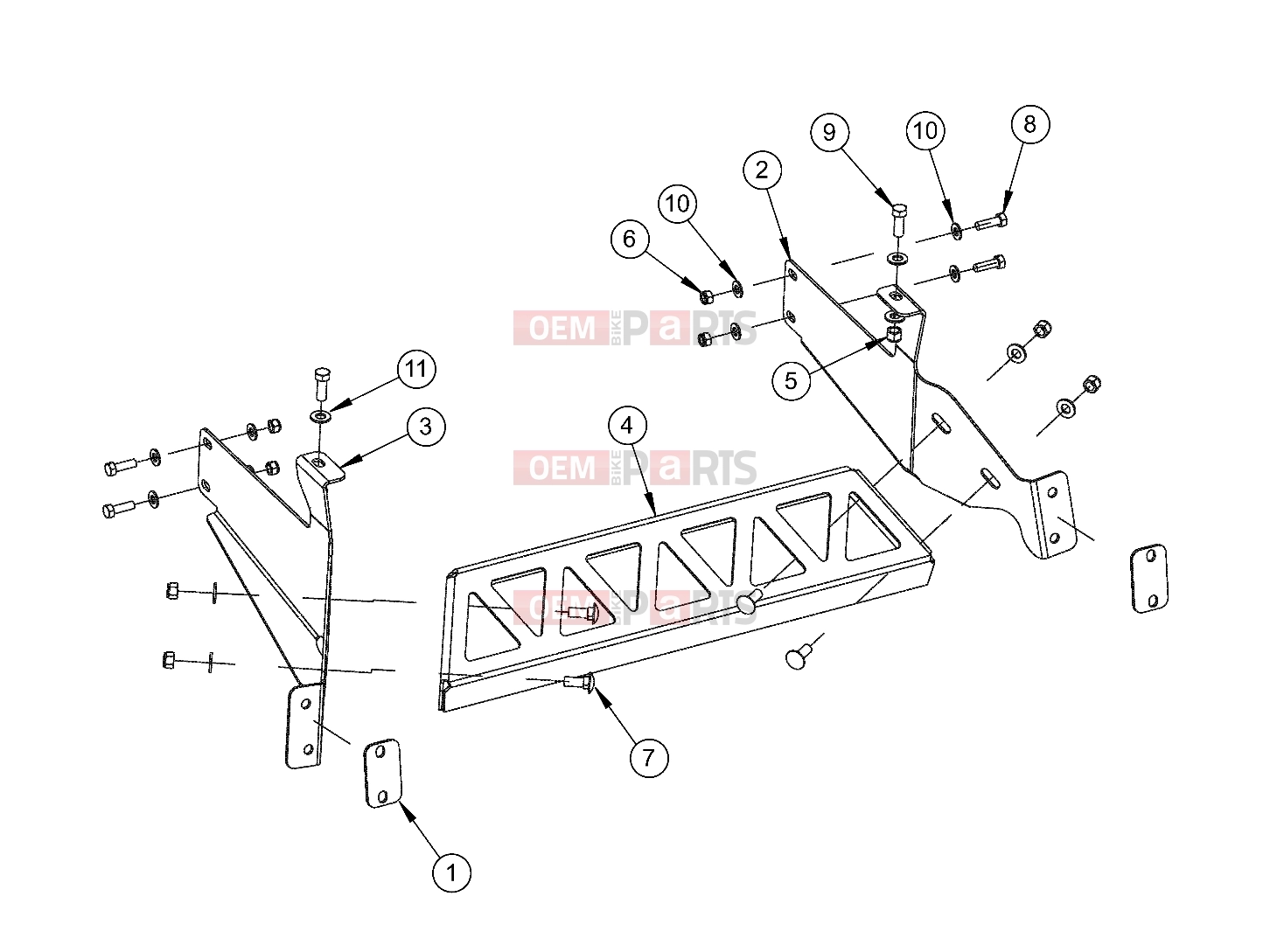 Polaris 2009 LEV GEM - E2/E4/E6/ES/EL/ELXD FRAME | FRAME, OPTIONS, BUMPER, MOUNT, REAR - e2/e4 (49GEMOPTIONS11BUMPERMTRR)