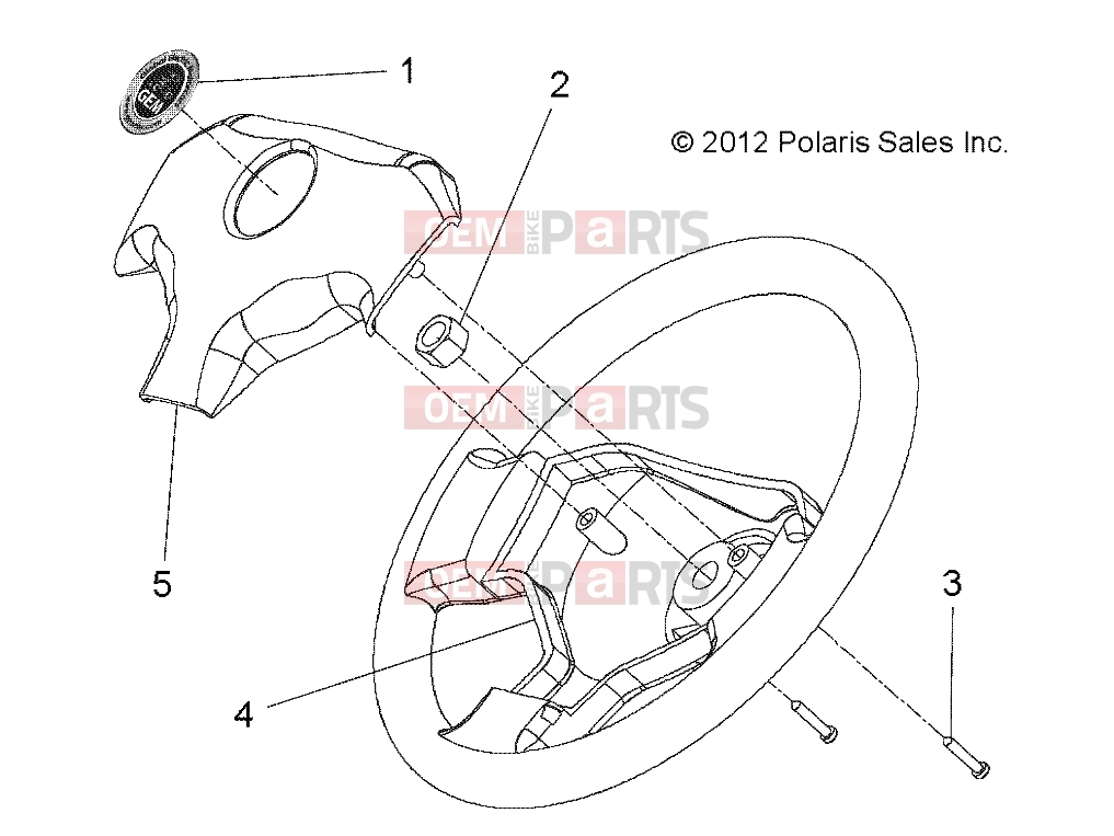 Polaris 2009 LEV GEM - E2/E4/E6/ES/EL/ELXD STEERING | STEERING, WHEEL - e2/e4/e6/eS/eL/eLXD (49GEMSTEER11WHEELE2)