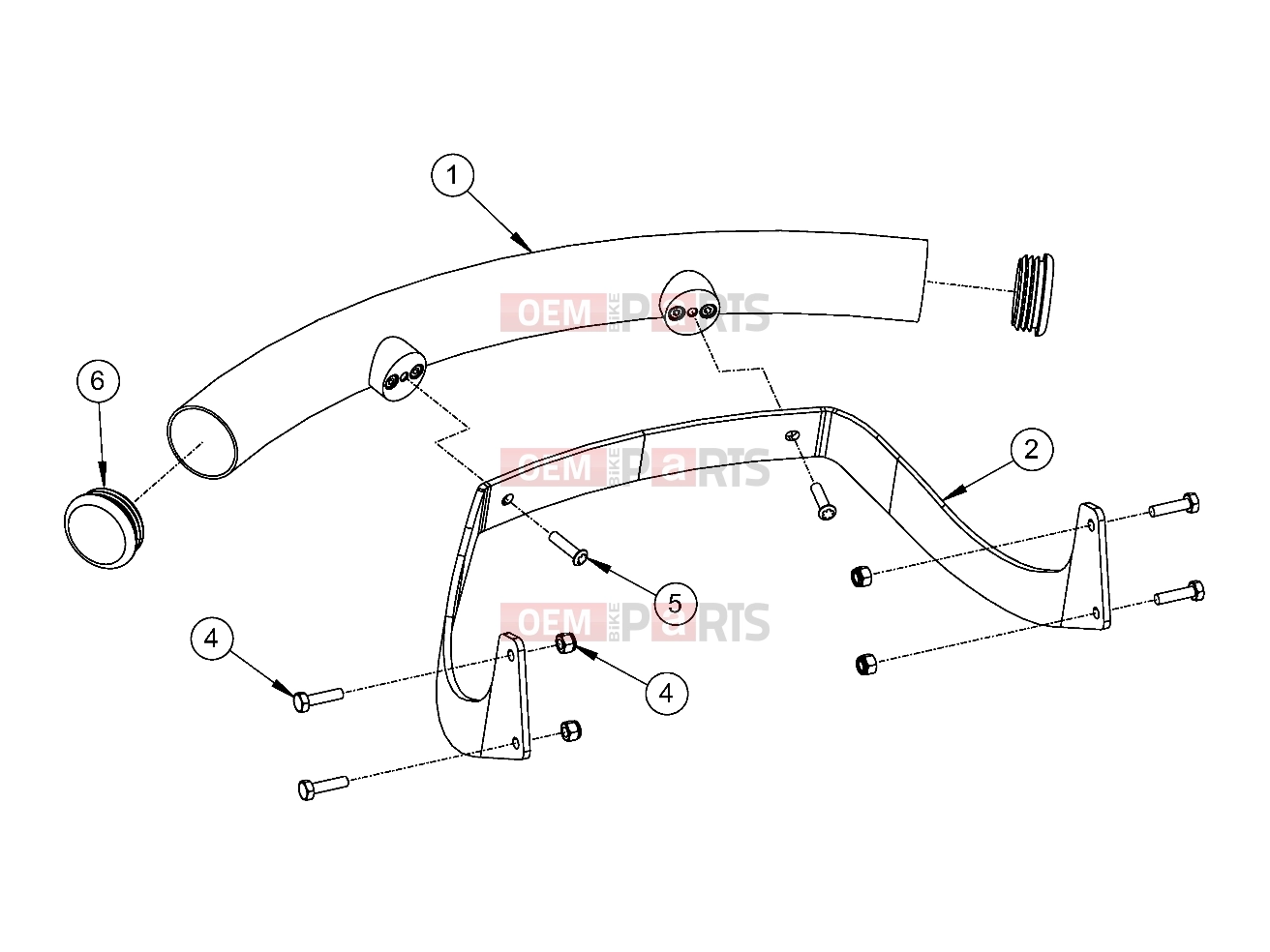 Polaris 2008 LEV GEM - E2/E4/E6/ES/EL/ELXD FRAME | FRAME, OPTIONS, BUMPER, CHROME, FRONT - e2/e4/e6/eS/eL/eLXD (49GEMOPTIONS11BUMPER)