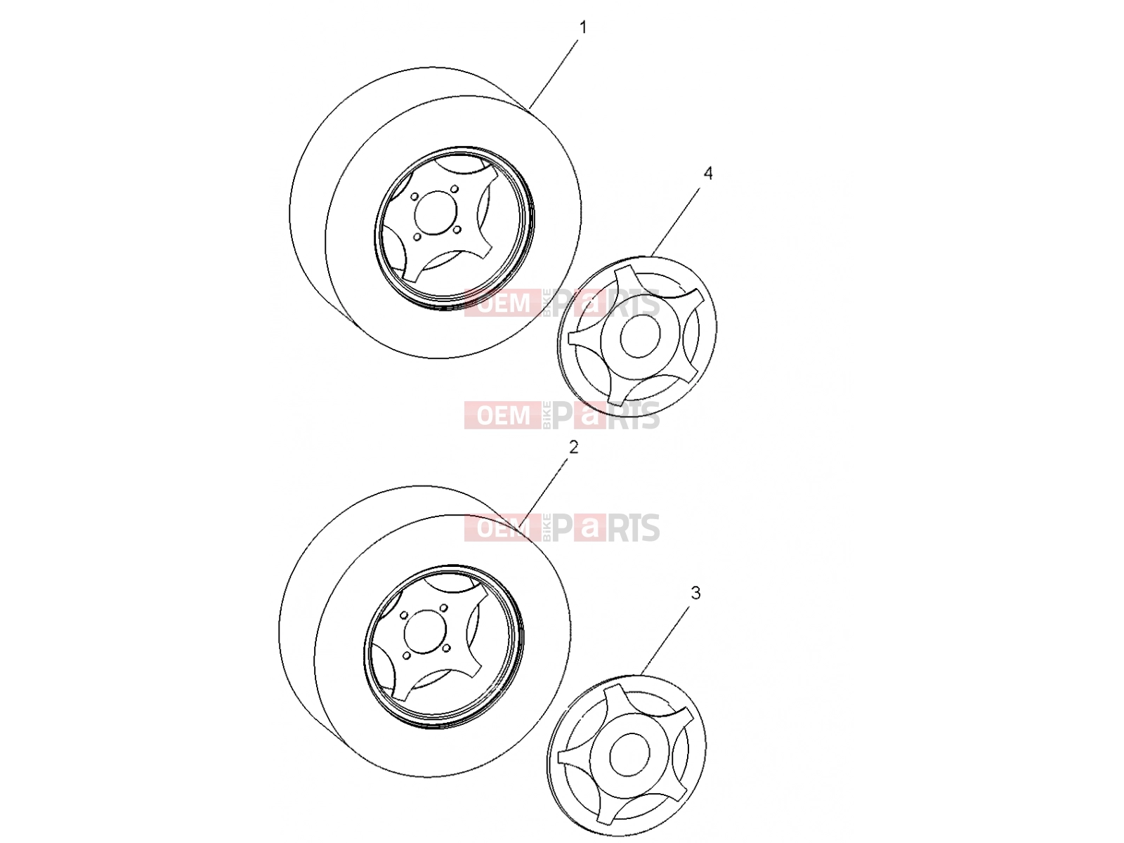 Polaris 2008 LEV GEM - E2/E4/E6/ES/EL/ELXD WHEELS | WHEELS, OPTIONS, CHROME and SILVER - e2/e4/eS/eL (49GEMOPTIONS11WHLCHROMEE2)