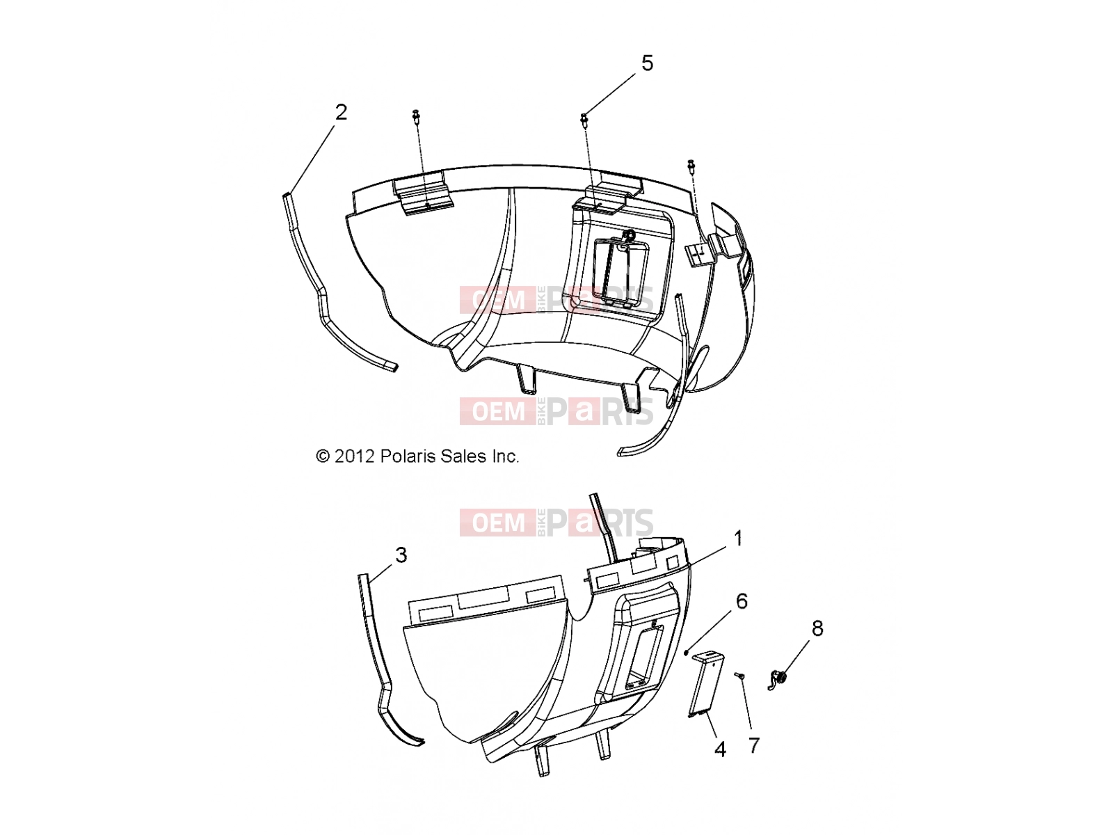 Polaris 2007 LEV GEM - E2/E4/E6/ES/EL/ELXD BODY | BODY, DASH LOWER - e2/e4/e6/eS/eL/eLXD (49GEMBODY11DASH)