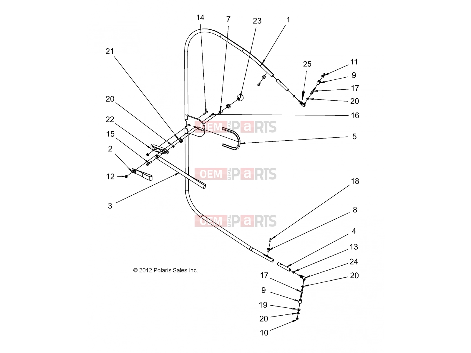 Polaris 2007 LEV GEM - E2/E4/E6/ES/EL/ELXD BODY | BODY, OPTIONS, FRAME LEFT/RIGHT FRONT - e4 (49GEMOPTIONS11FRAMEFRT)