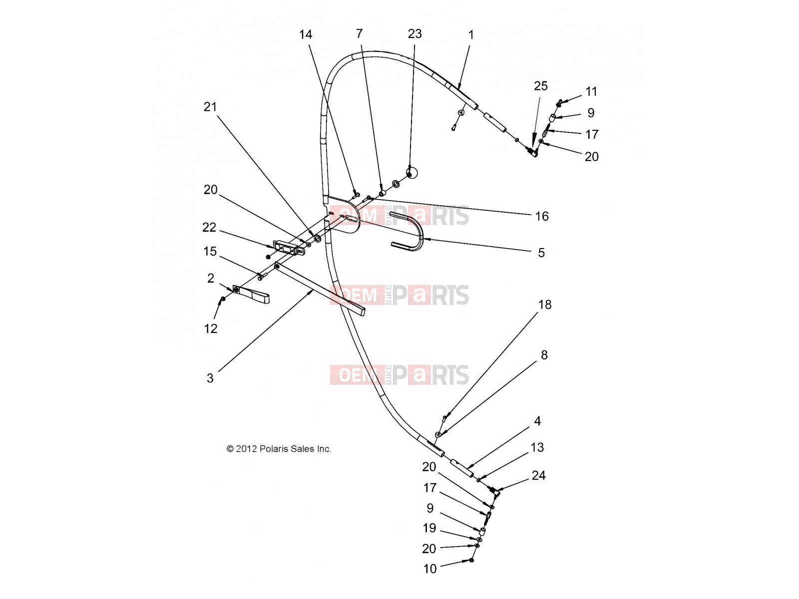Polaris 2007 LEV GEM - E2/E4/E6/ES/EL/ELXD BODY | BODY, OPTIONS, FRAME LEFT/RIGHT REAR - e4 (49GEMOPTIONS11FRAMERR)