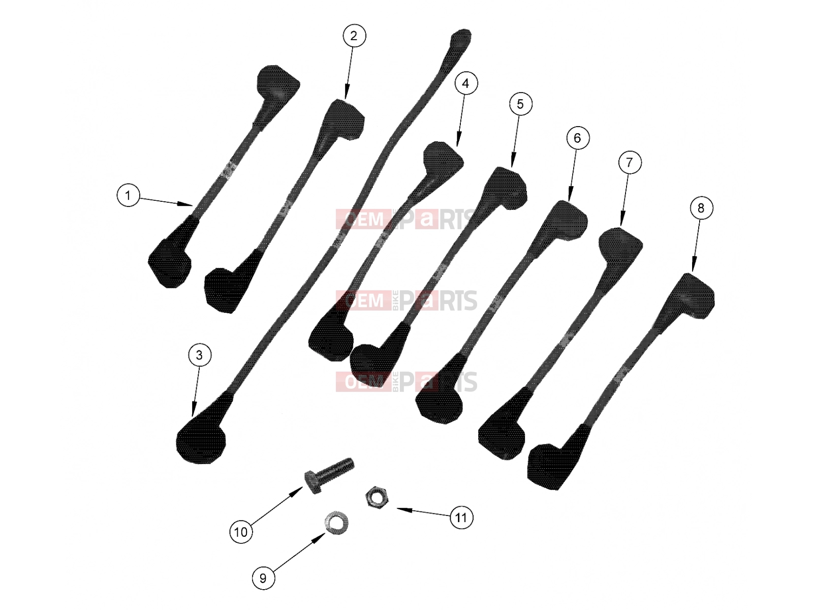 Polaris 2007 LEV GEM - E2/E4/E6/ES/EL/ELXD ELECTRICAL | ELECTRICAL, BATTERY INTERCONNECTS, NINE 8V BATTERIES - e6wSopt (49GEMELECTRICAL11BCABLEE6)