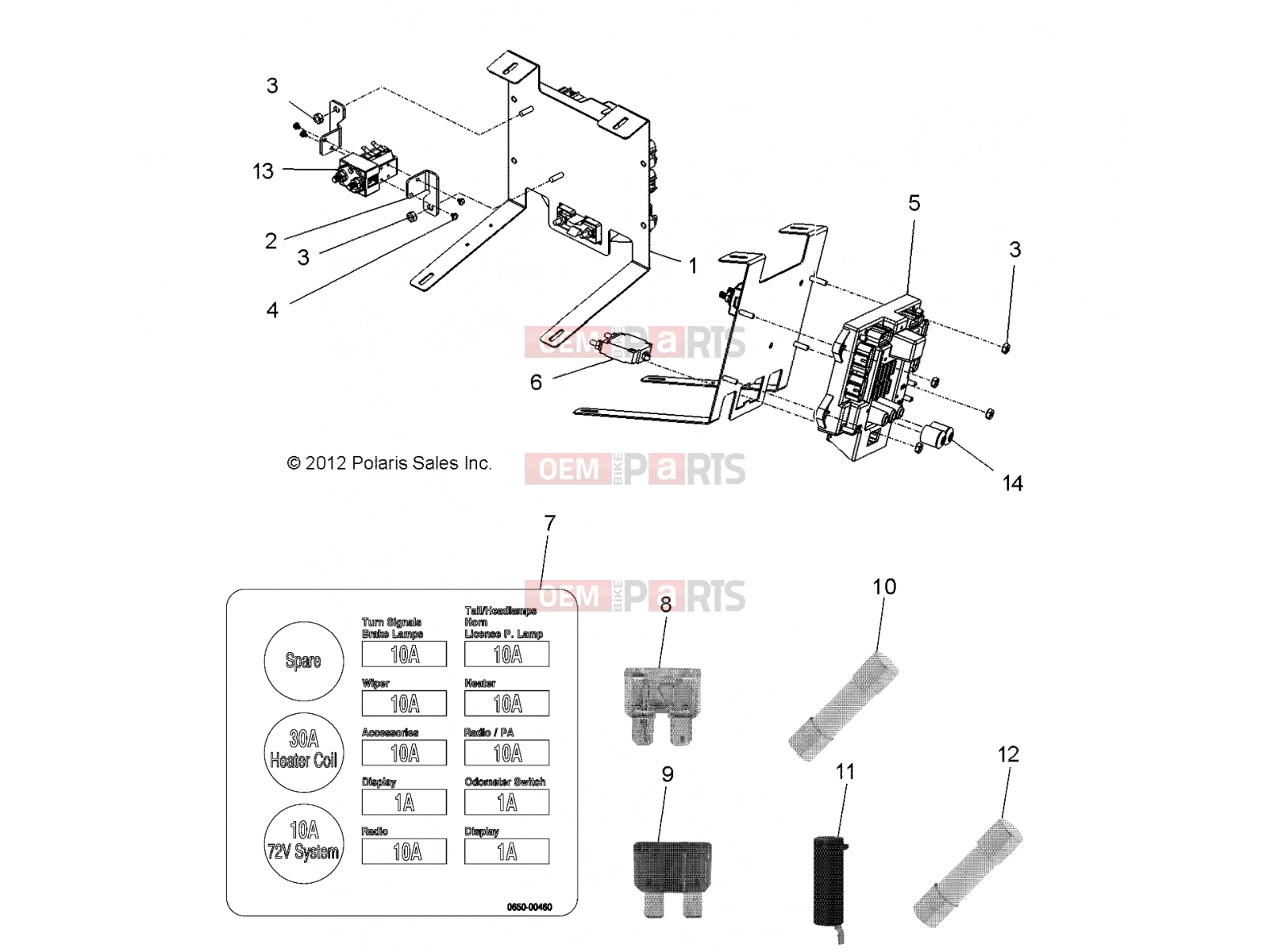 Polaris 2007 LEV GEM - E2/E4/E6/ES/EL/ELXD ELECTRICAL | ELECTRICAL, PSDM TO DASH SUPPORT - e2/e4/e6/eS/eL/eLXD (49GEMELECTRICAL11DASH)