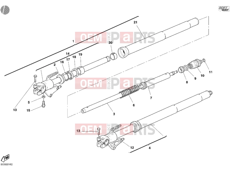 DUCATI 2005 Multistrada 1000 FRONT FORK » FRONT SUSPENSION