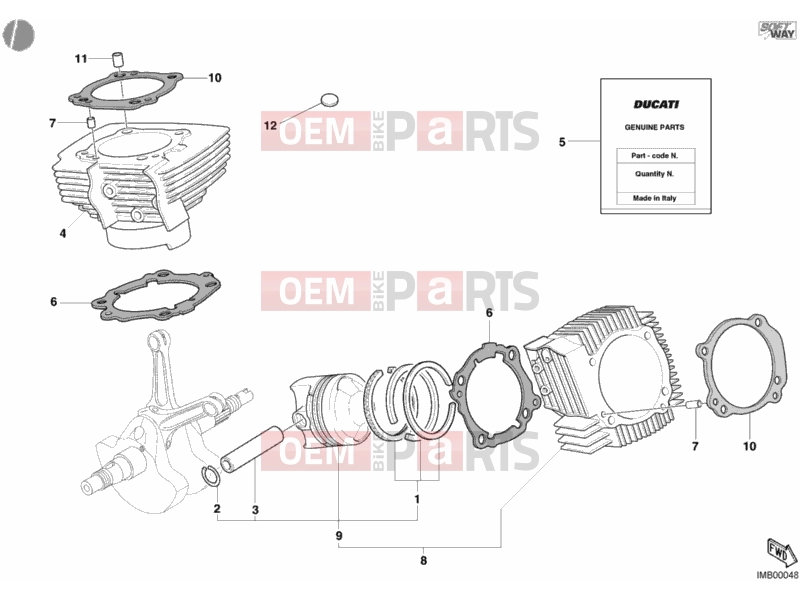 DUCATI 2005 Multistrada 1000 CYLINDER - PISTON » ENGINE CASE
