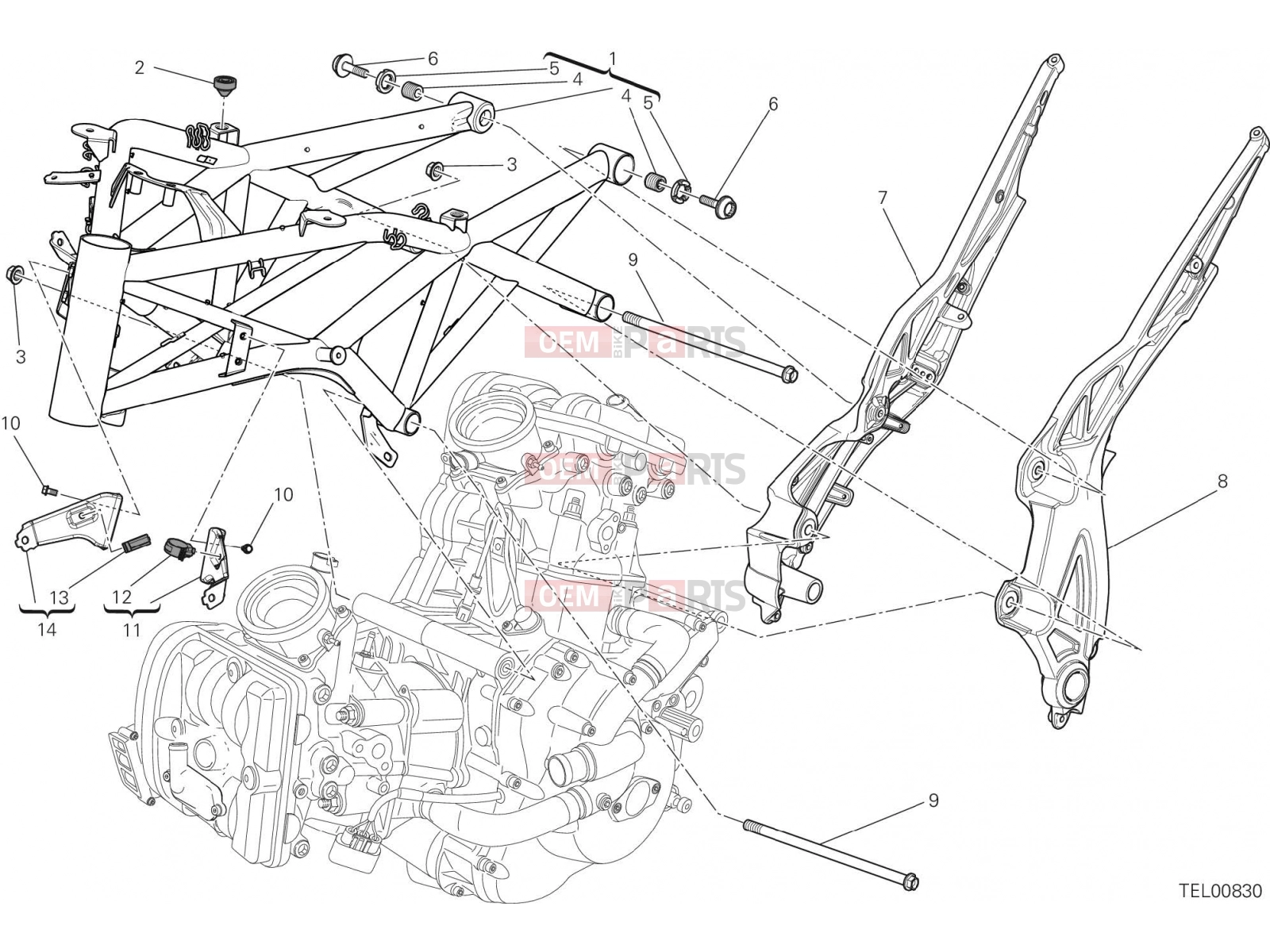 DUCATI 2016 Diavel FRAME [MOD:DVL]