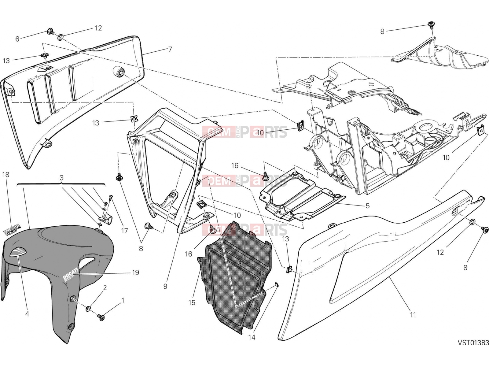 DUCATI 2016 Diavel FRONT MUDGUARD [MOD:DVL]