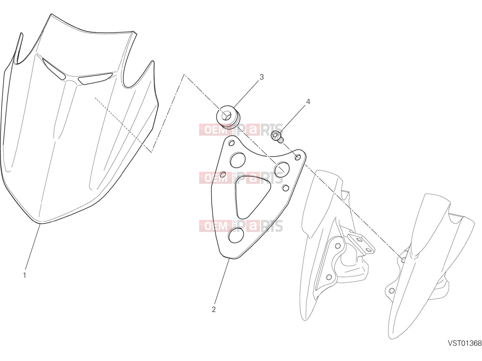 DUCATI 2016 Diavel Carbon WINDSHIELD [MOD:DVLC]