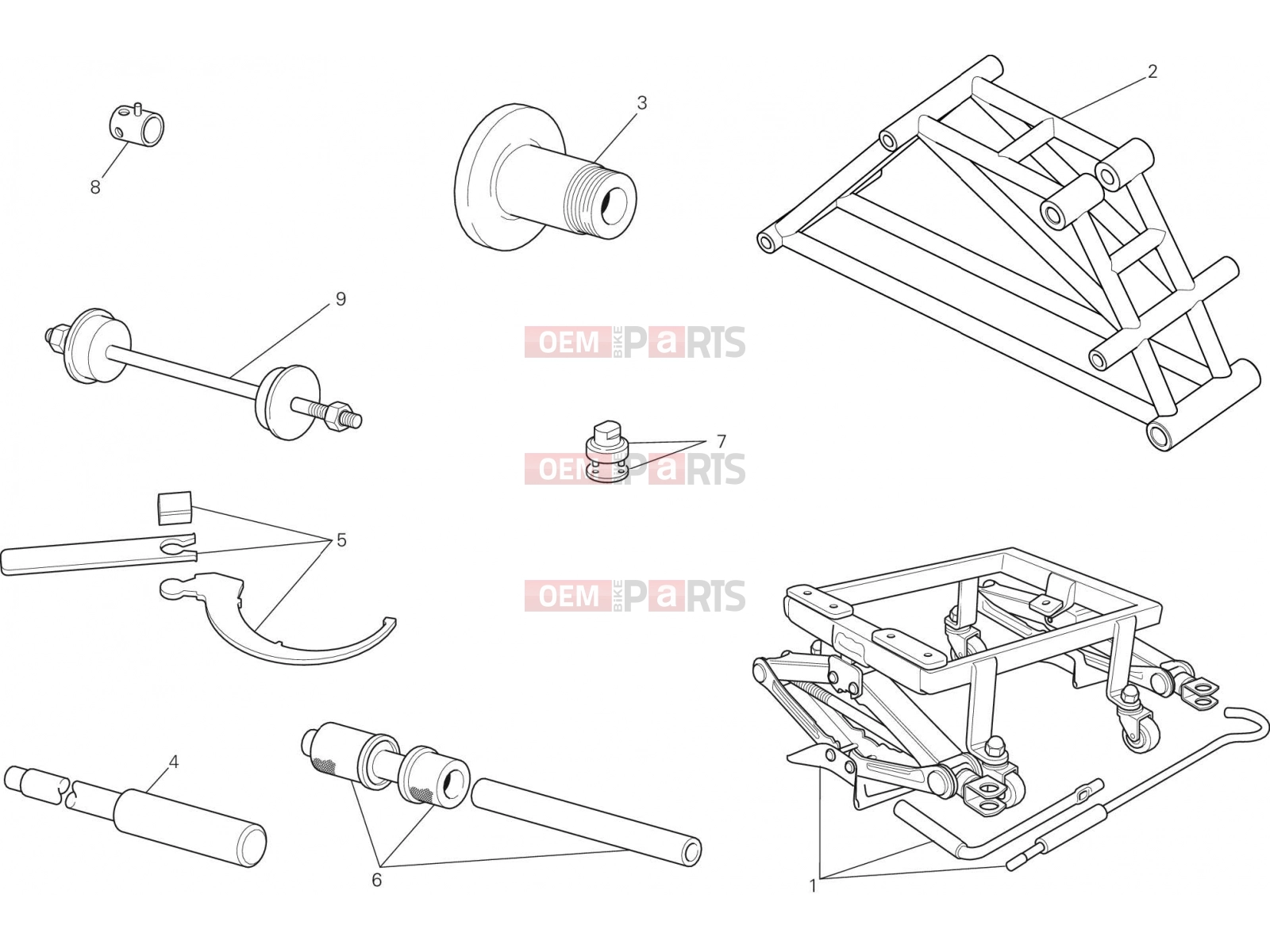 DUCATI 2016 Monster 1200 WORKSHOP SERVICE TOOLS, FRAME [MOD:M 1200]
