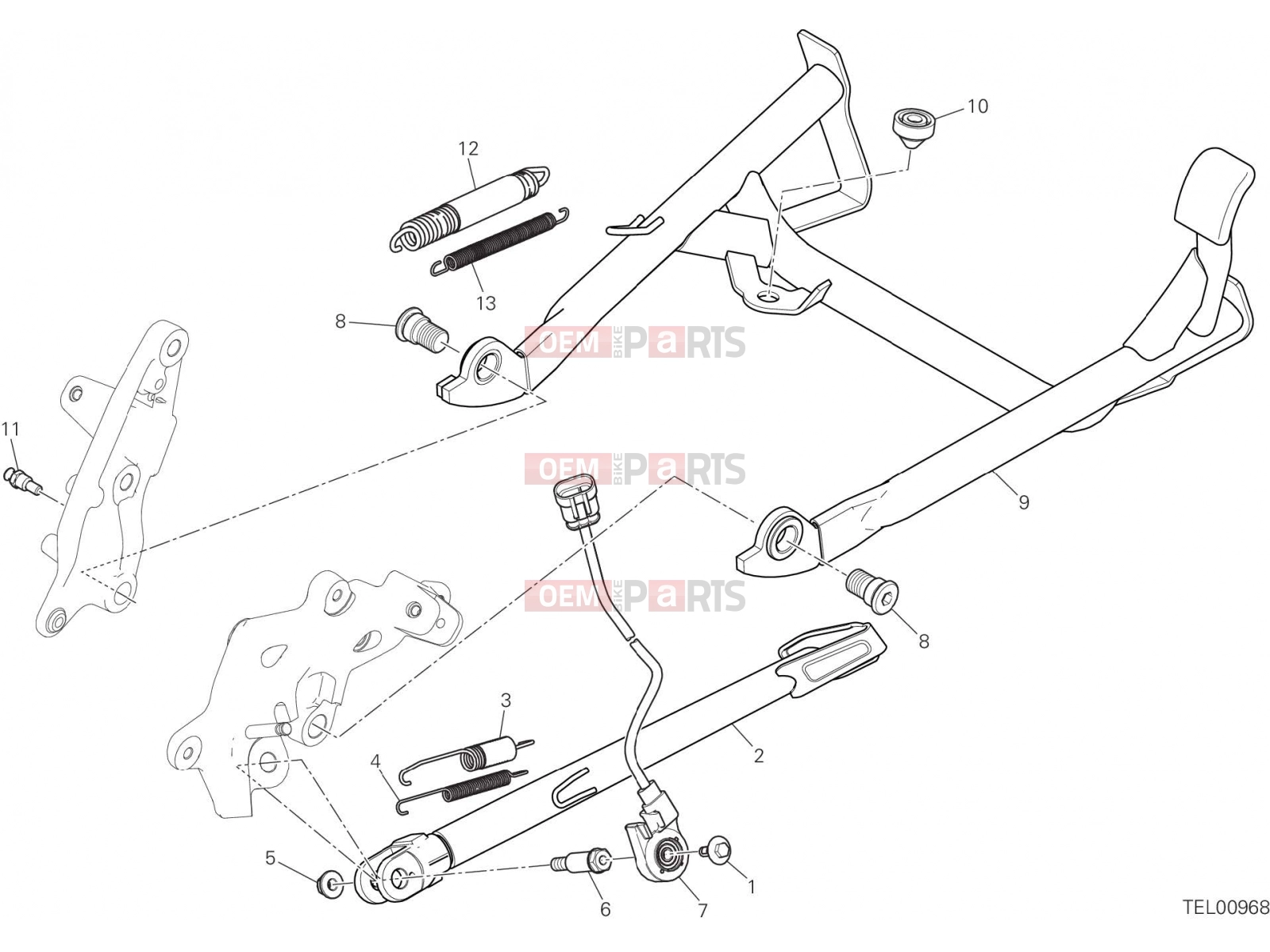DUCATI 2017 Multistrada 1200 Enduro SIDE STAND [MOD:MS1200E]