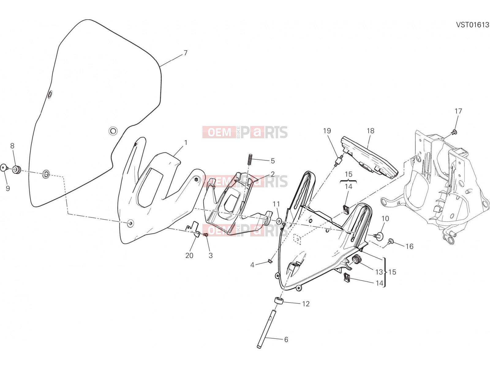 DUCATI 2017 Multistrada 950 WINDSHIELD [MOD:MS950T]