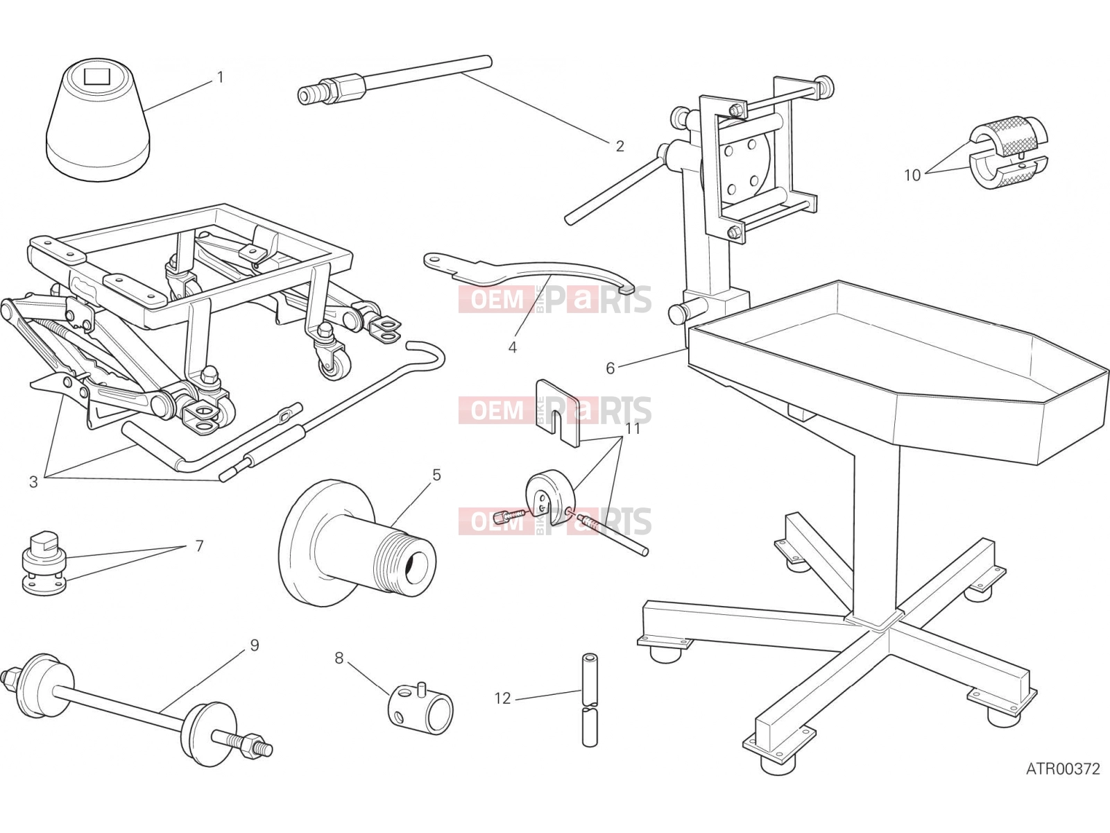 DUCATI 2018 Hypermotard 939 WORKSHOP SERVICE TOOLS (FRAME) [MOD:HYM 939]