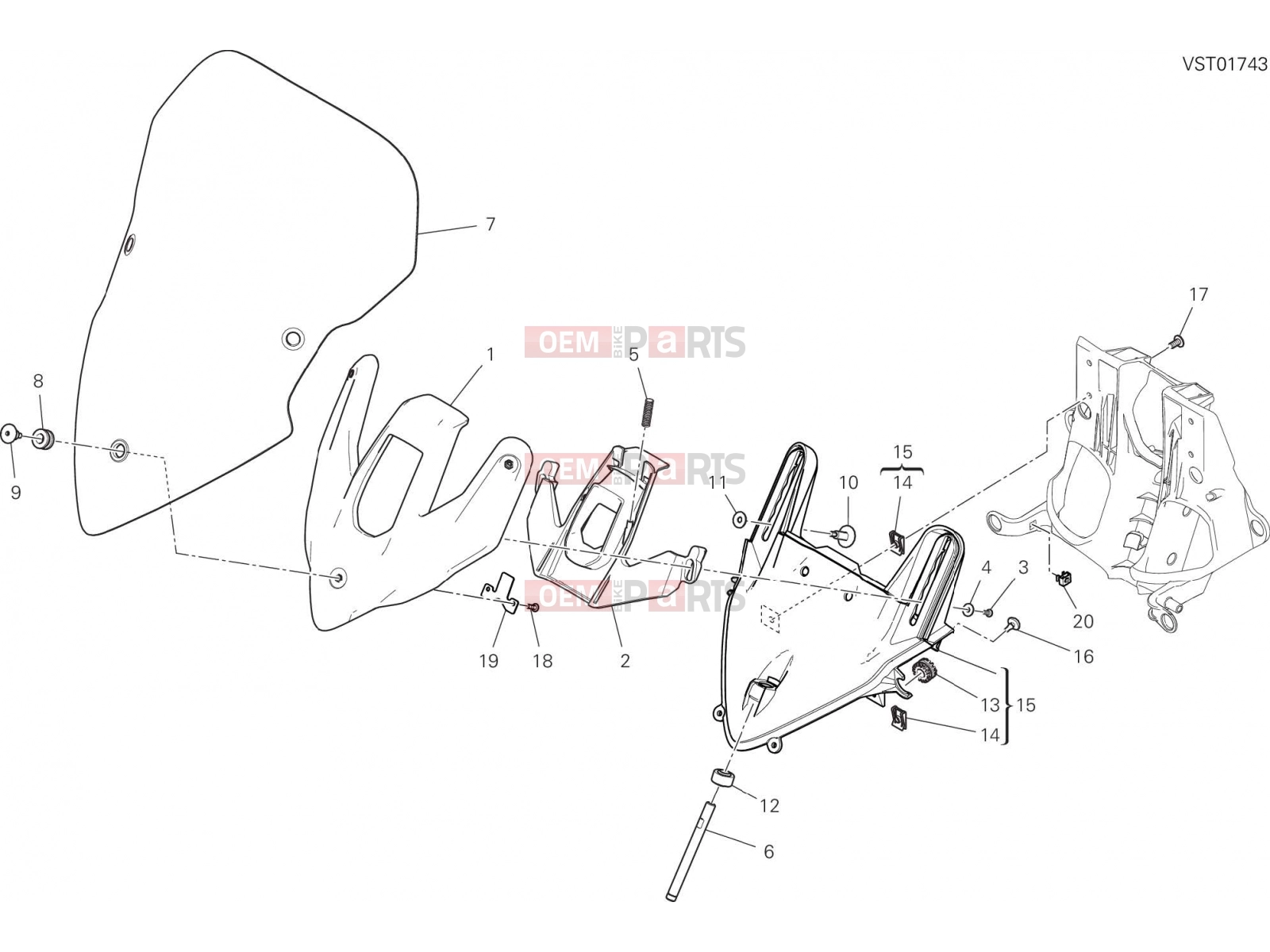DUCATI 2018 Multistrada 1260 WINDSHIELD [MOD:MS1260]