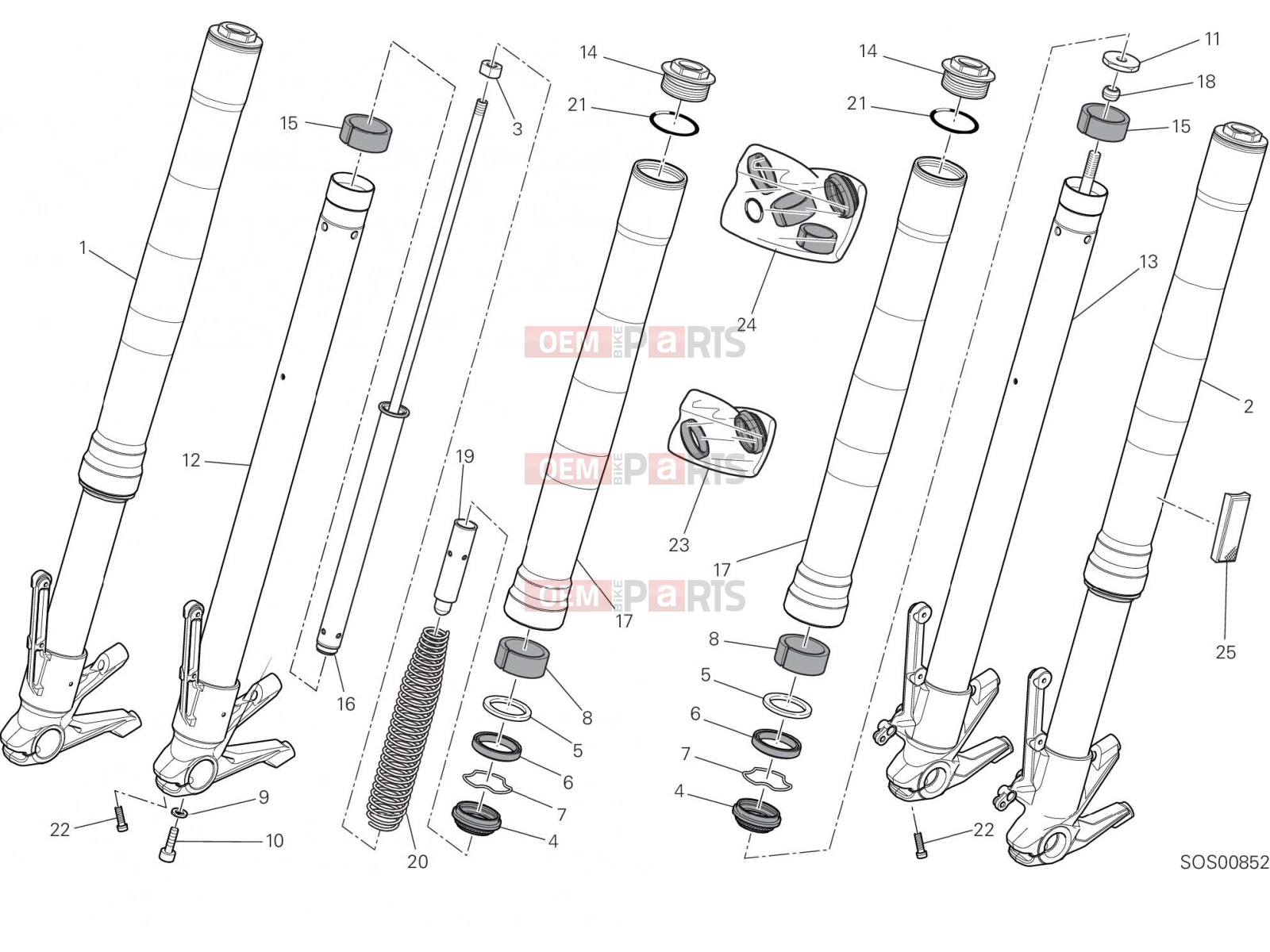 DUCATI 2019 Monster 797 FRONT FORK [MOD:M 797+]