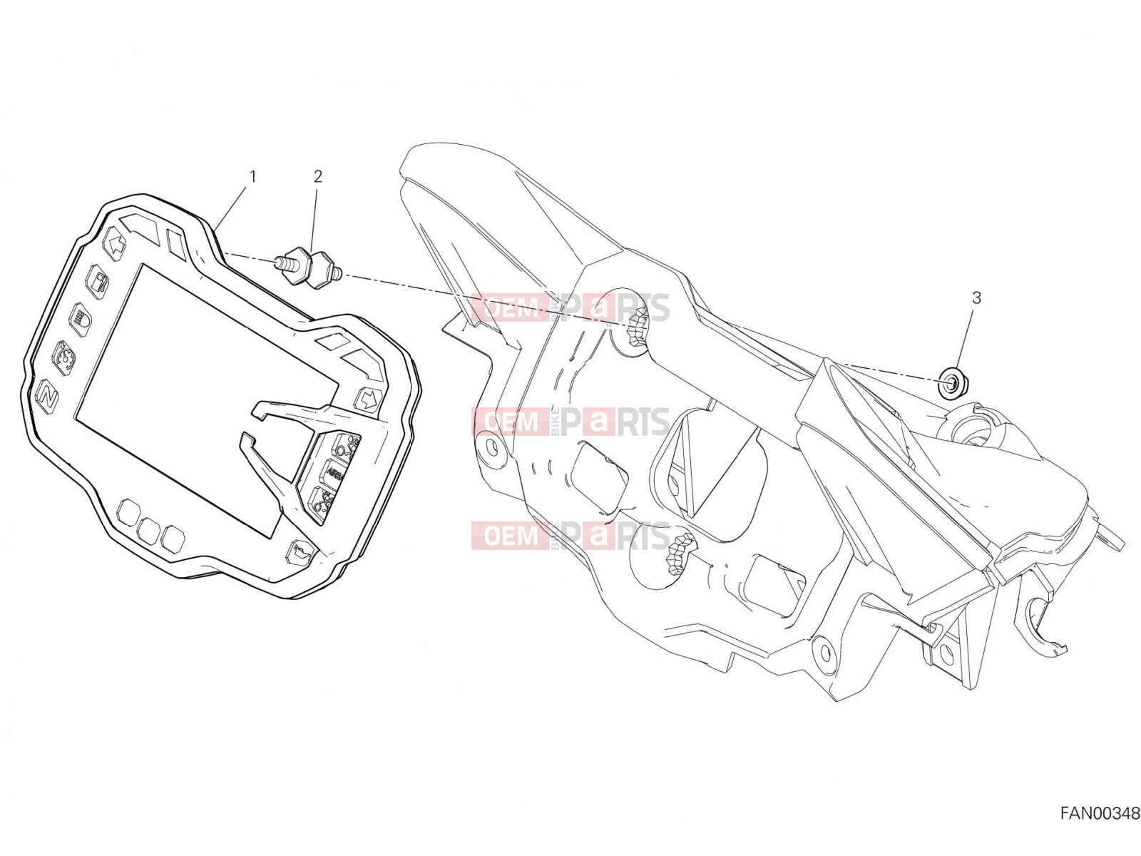 DUCATI 2019 Multistrada 950  INSTRUMENT PANEL [MOD:MS950]