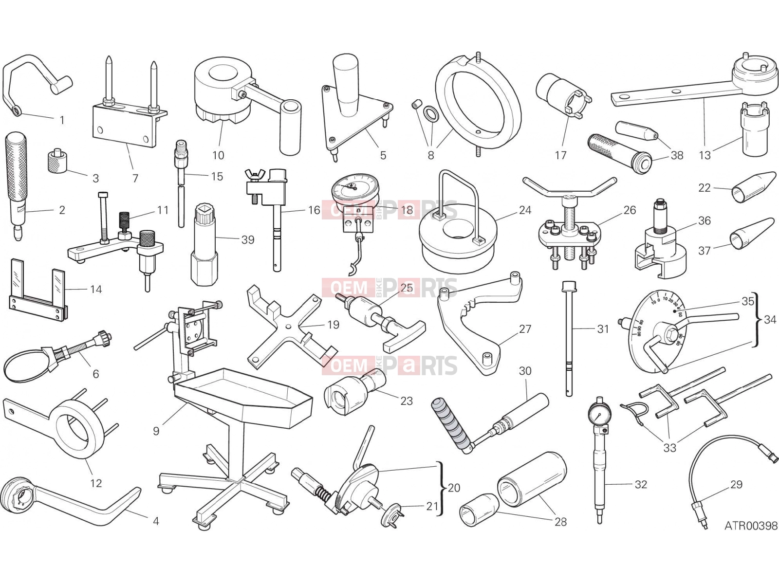 DUCATI 2020 Diavel WORKSHOP SERVICE TOOLS (ENGINE) [MOD:DVL1260]