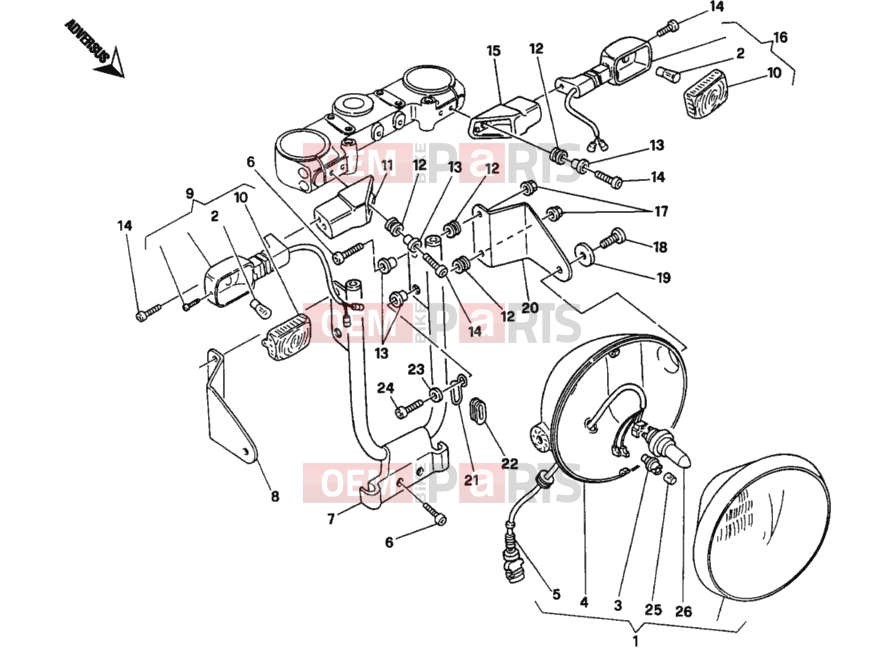 DUCATI 2004 Monster 400 HEADLIGHT » LIGHTING SYSTEM