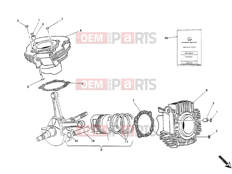 DUCATI 2004 Monster 400 CYLINDER - PISTON » ENGINE CASE