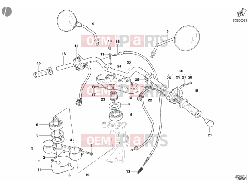 DUCATI 2004 Monster 800 HANDLEBAR » HANDLE BAR