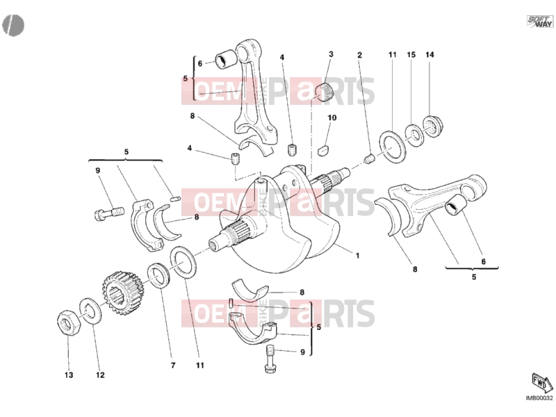 DUCATI 2004 998 Final Ed. CRANKSHAFT » ENGINE CASE