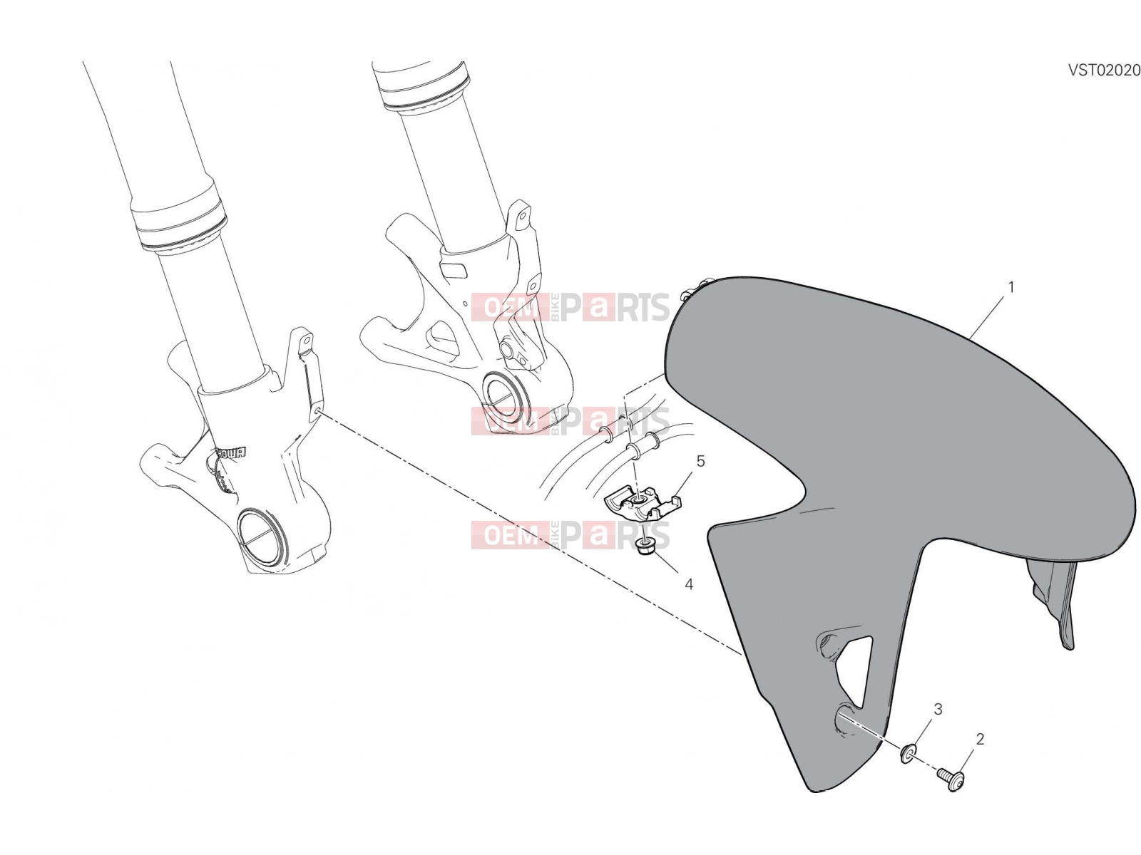 DUCATI 2021 Panigale V2 FRONT MUDGUARD [MOD:PANV2]
