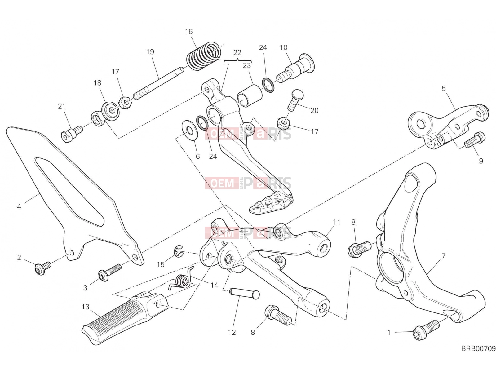 DUCATI 2021 Panigale V2 FOOTRESTS, RIGHT [MOD:PANV2]