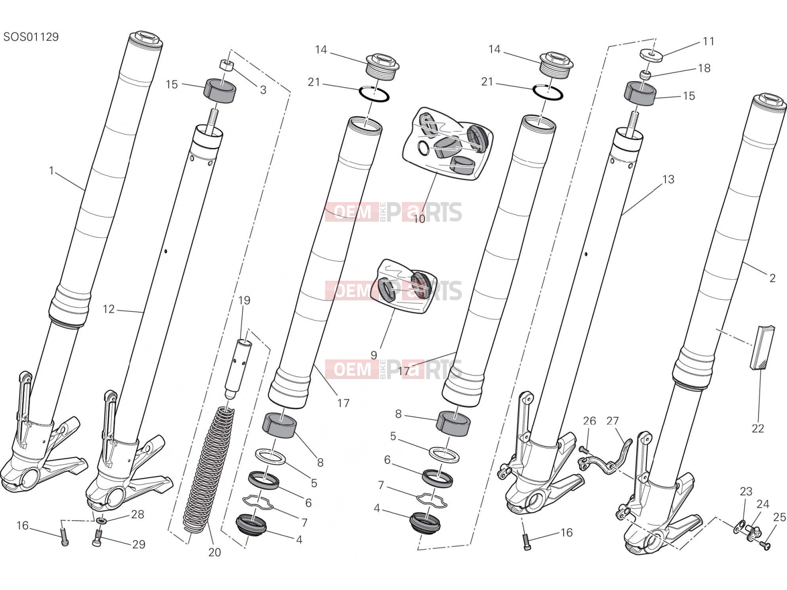 DUCATI 2021 Monster + FRONT FORK [MOD:M937+]