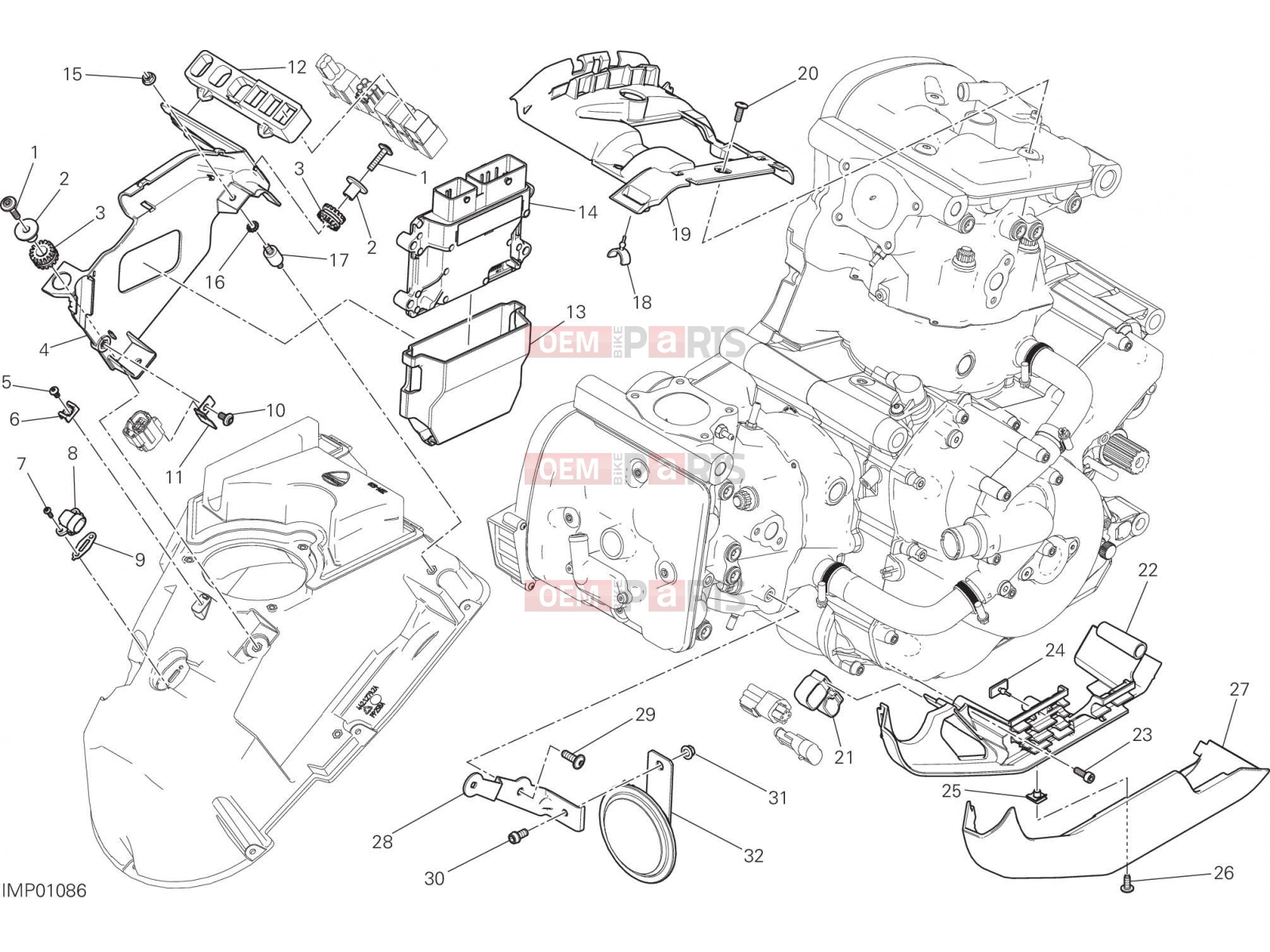 DUCATI 2021 Monster 821 Stealth ENGINE CONTROL UNIT [MOD:M821STEA]