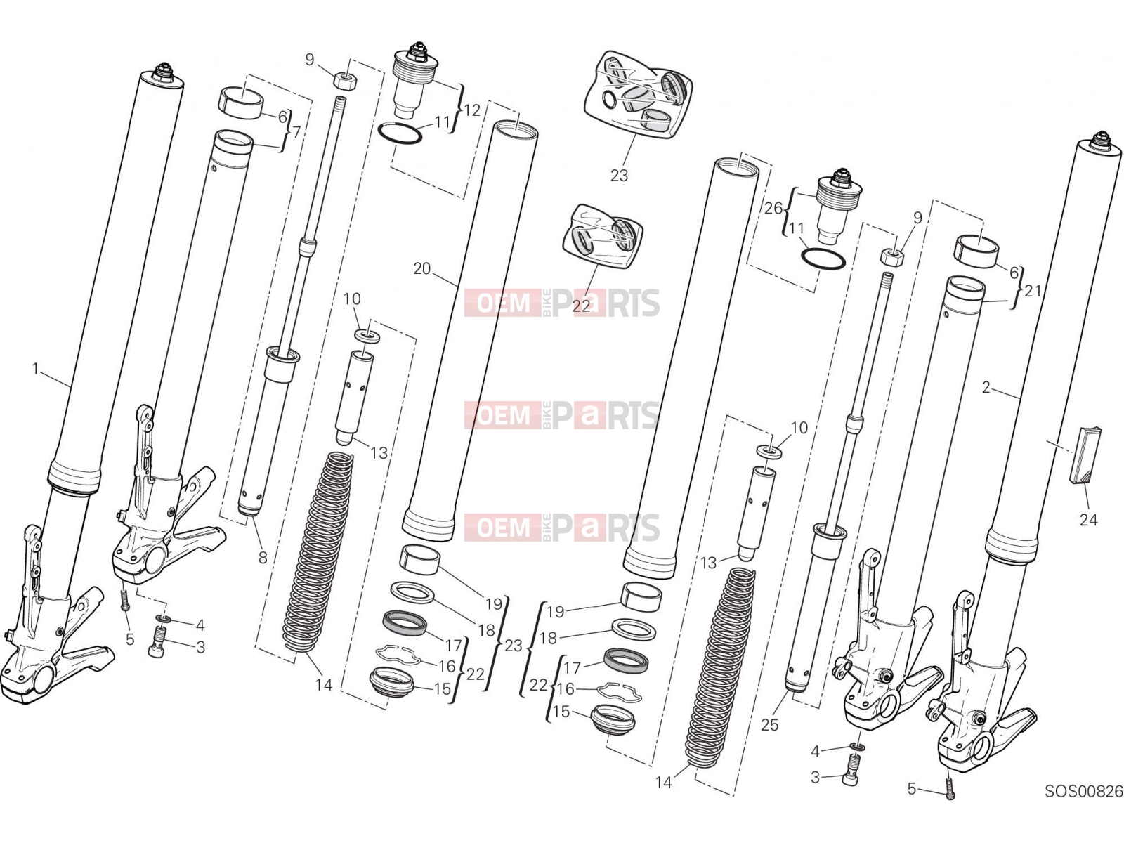DUCATI 2021 Multistrada 950 FRONT FORK [MOD:MS950]